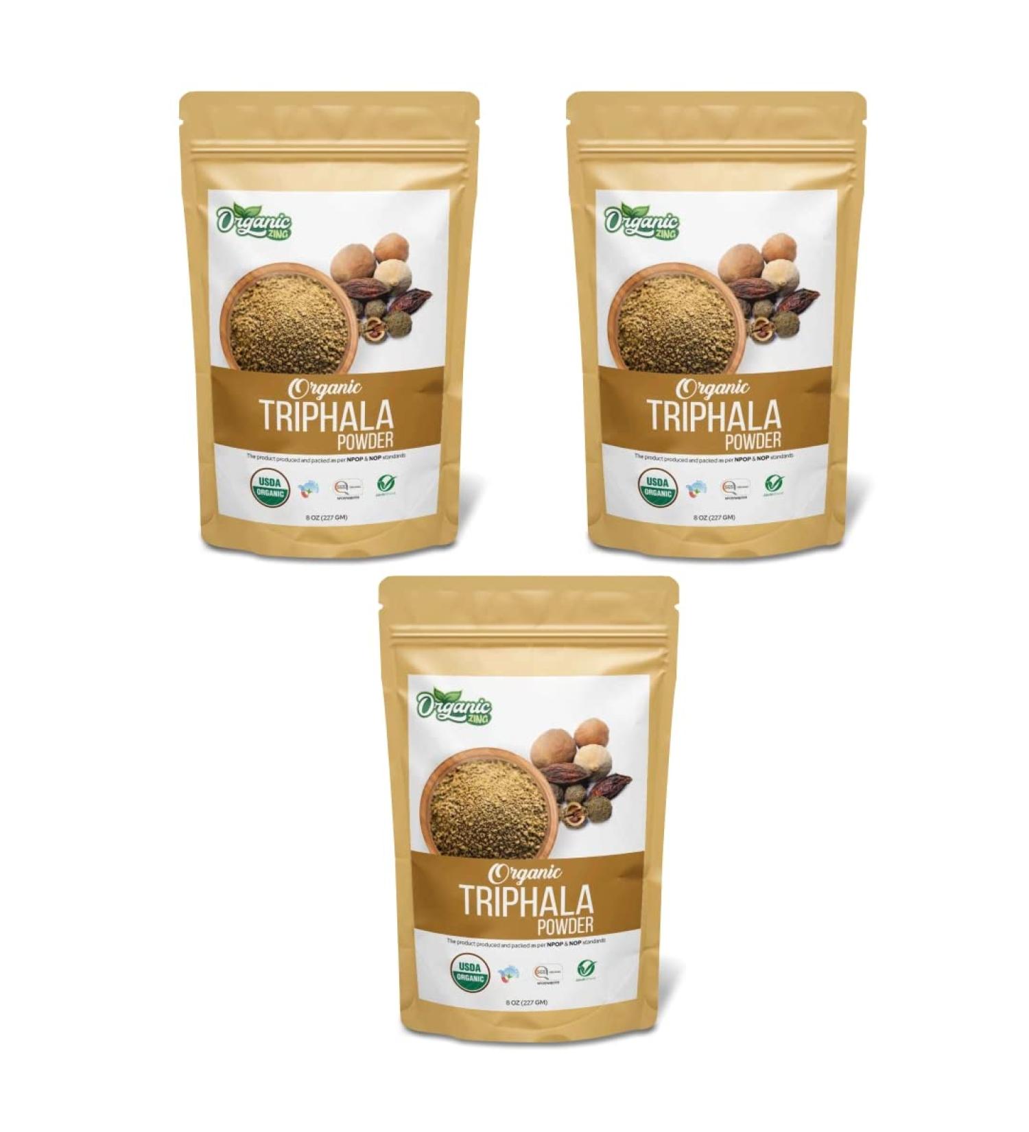 ORGANIC ZING Triphala Powder (227 Gm) Pack of 3 227 g (Pack of 3) - Buy Online on SooperMarket.com