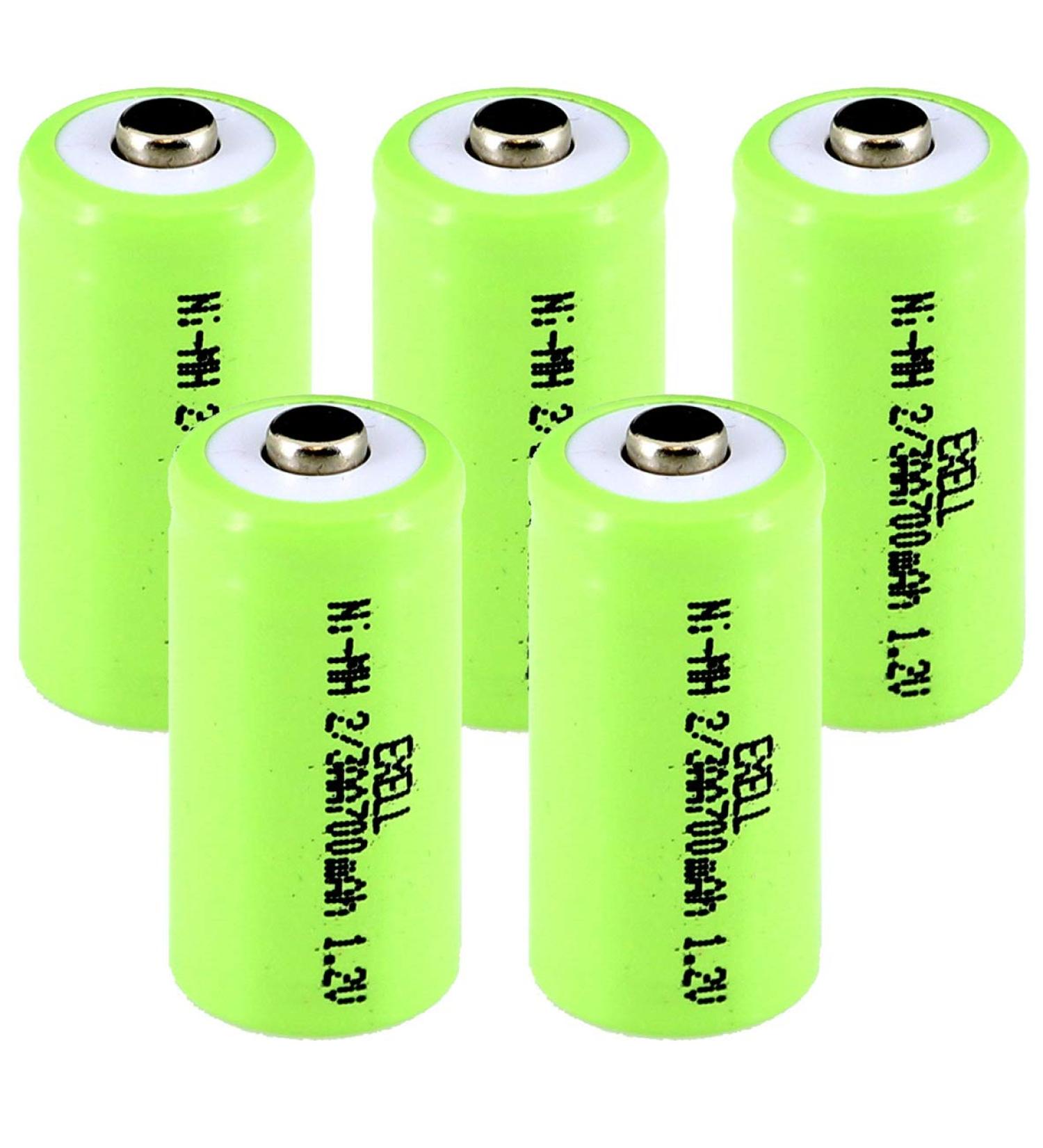 Exell 5-Pack 1.2V 700mAh NiMH Rechargeable Batteries - Compatible with Dust Busters & Handheld Devices - Buy Online on SooperMarket.com