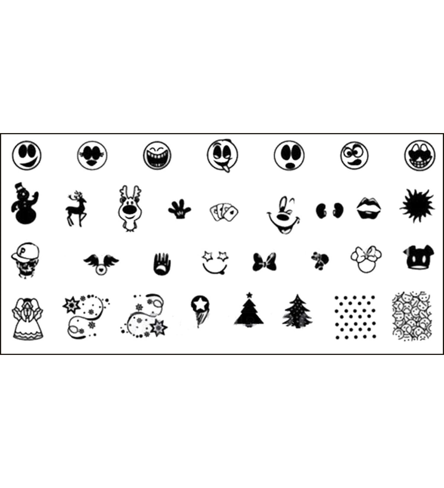 Stamping stencil plate Christmas X-mas frost flower Santa Claus XLR06 nail art nail design