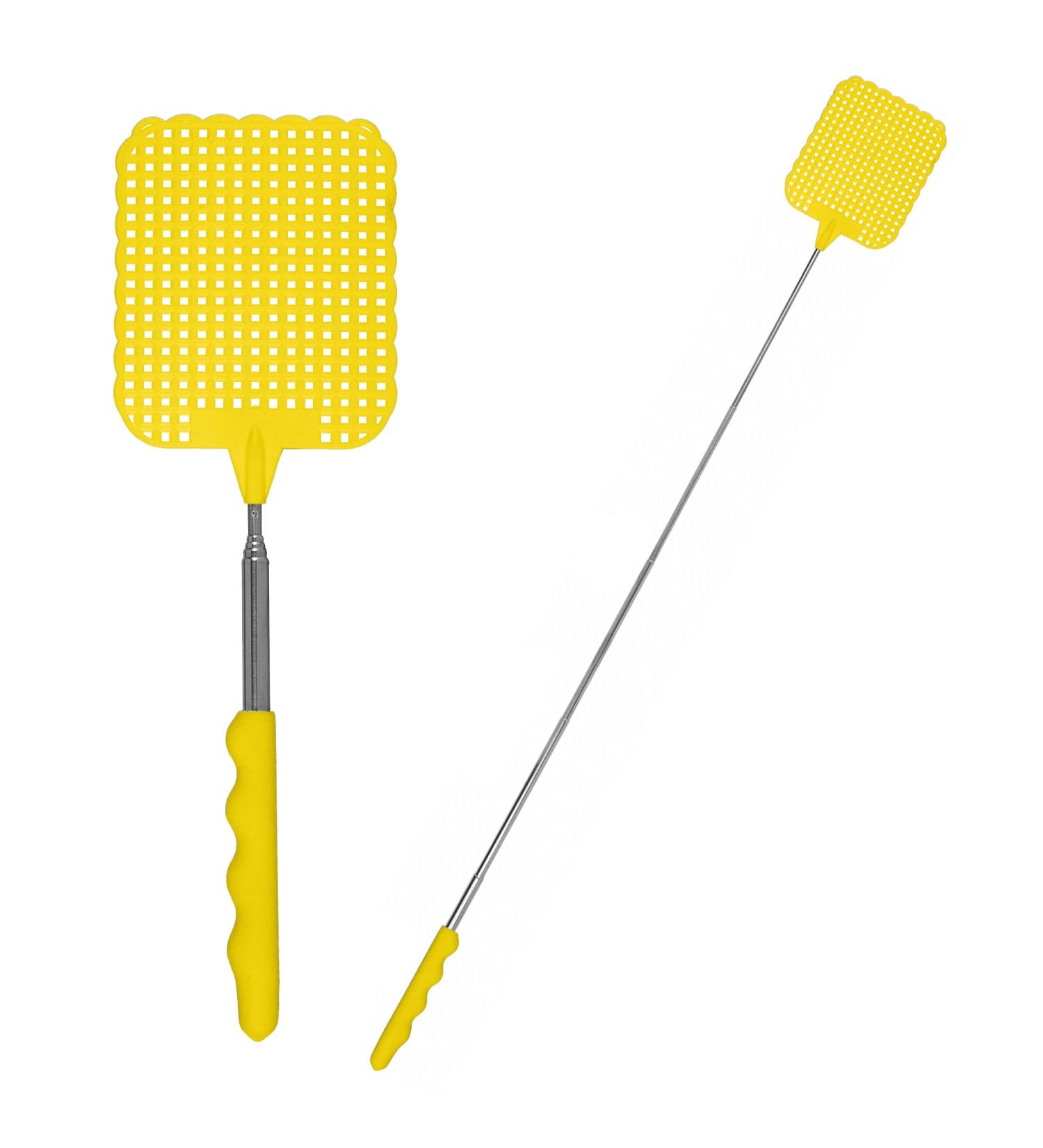 Fly swatter Direct-Hit-72 - extendable & extra long telescopic fly swatter - color yellow