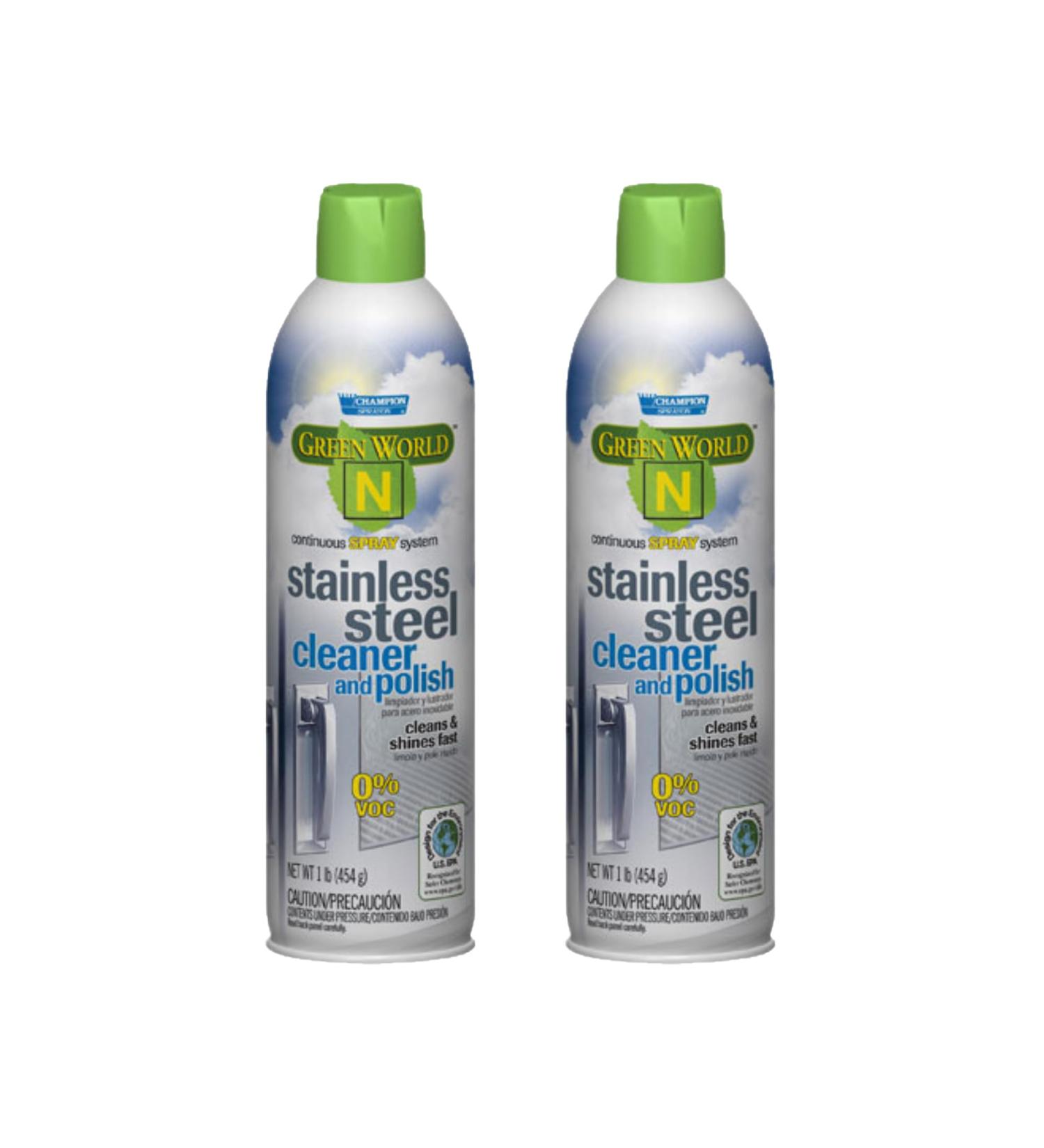 Champion Sprayon Stainless Steel Cleaner & Polish. 2-14oz. Net Can.