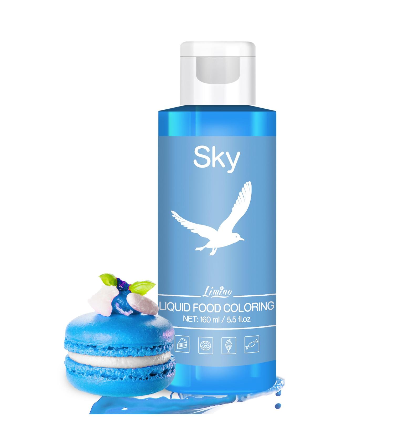 Sky Food Coloring - 160ml Liquid Color for Cakes Baking Cookies & More - Sugar-Free Concentrated Food Dye for Tortendeco Drinks Easter Eggs & DIY Slime - Buy Online on SooperMarket.com