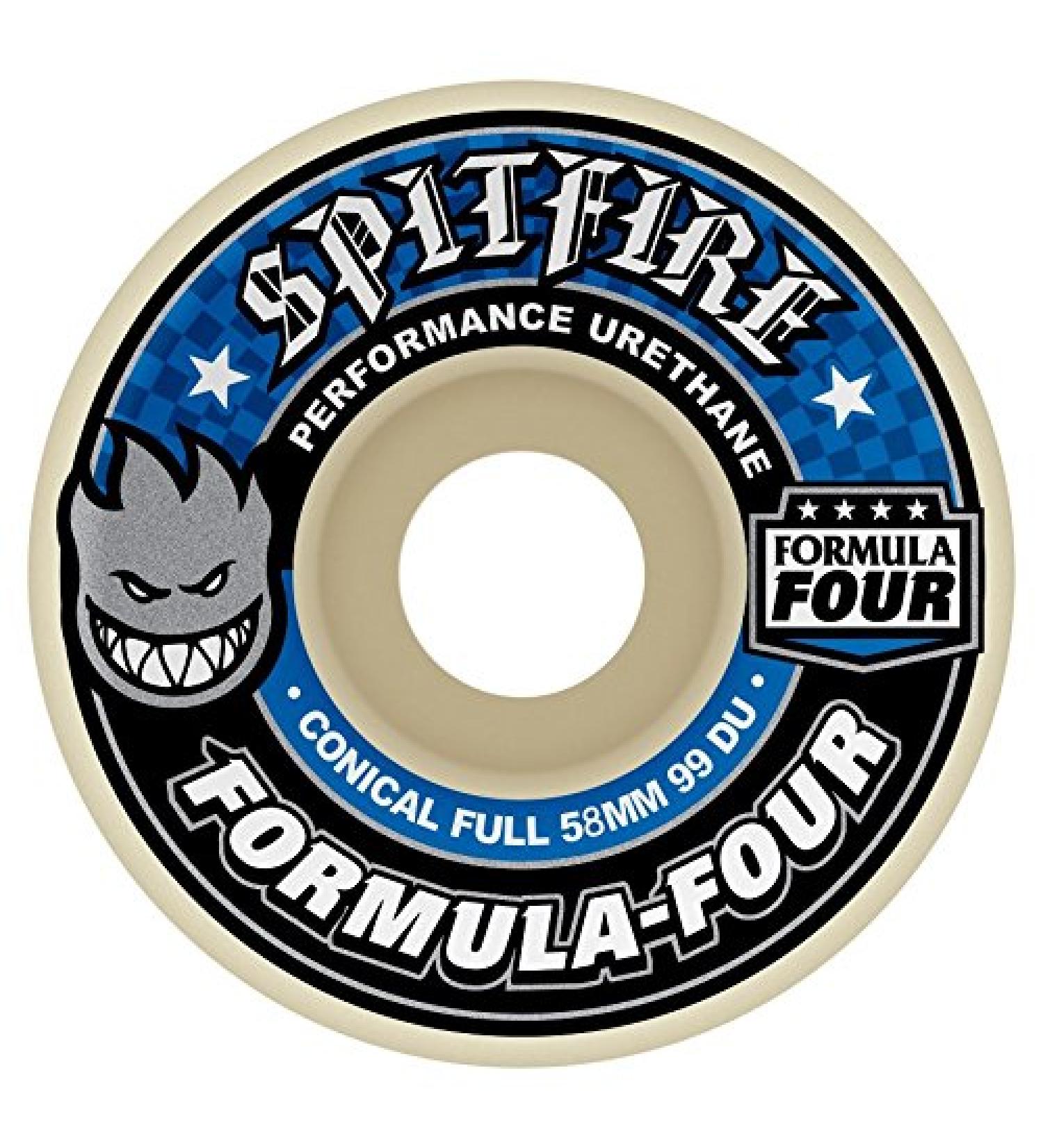 Value not found Spitfire Unisex Adult Formula Four Conical Full 99DU Conical Full. Wider Riding Surface and Cutaway Deign for Unmatched Control and Lasting Speed Everywhere.
