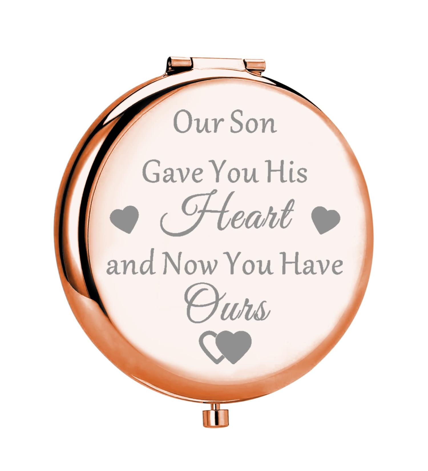 Daughter in Law Makeup Mirror Gift - Wedding Day Keepsake from Mother in Law - Buy Online on SooperMarket.com