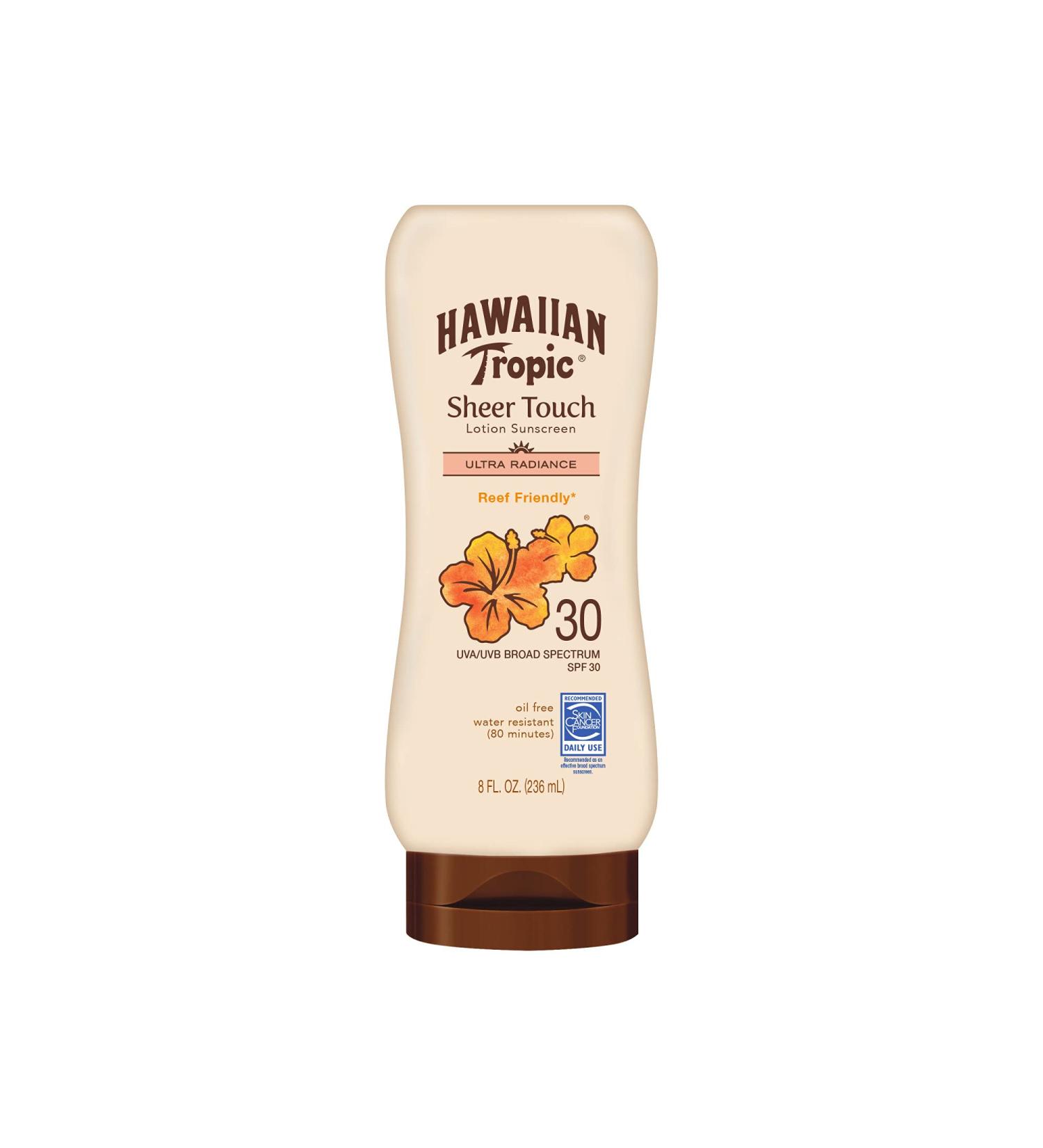 Hawaiian Tropic Sheer Touch Sunscreen Lotion SPF 30 â€“ Ultra Radiance, 8 oz | Buy Now - Buy Online on SooperMarket.com