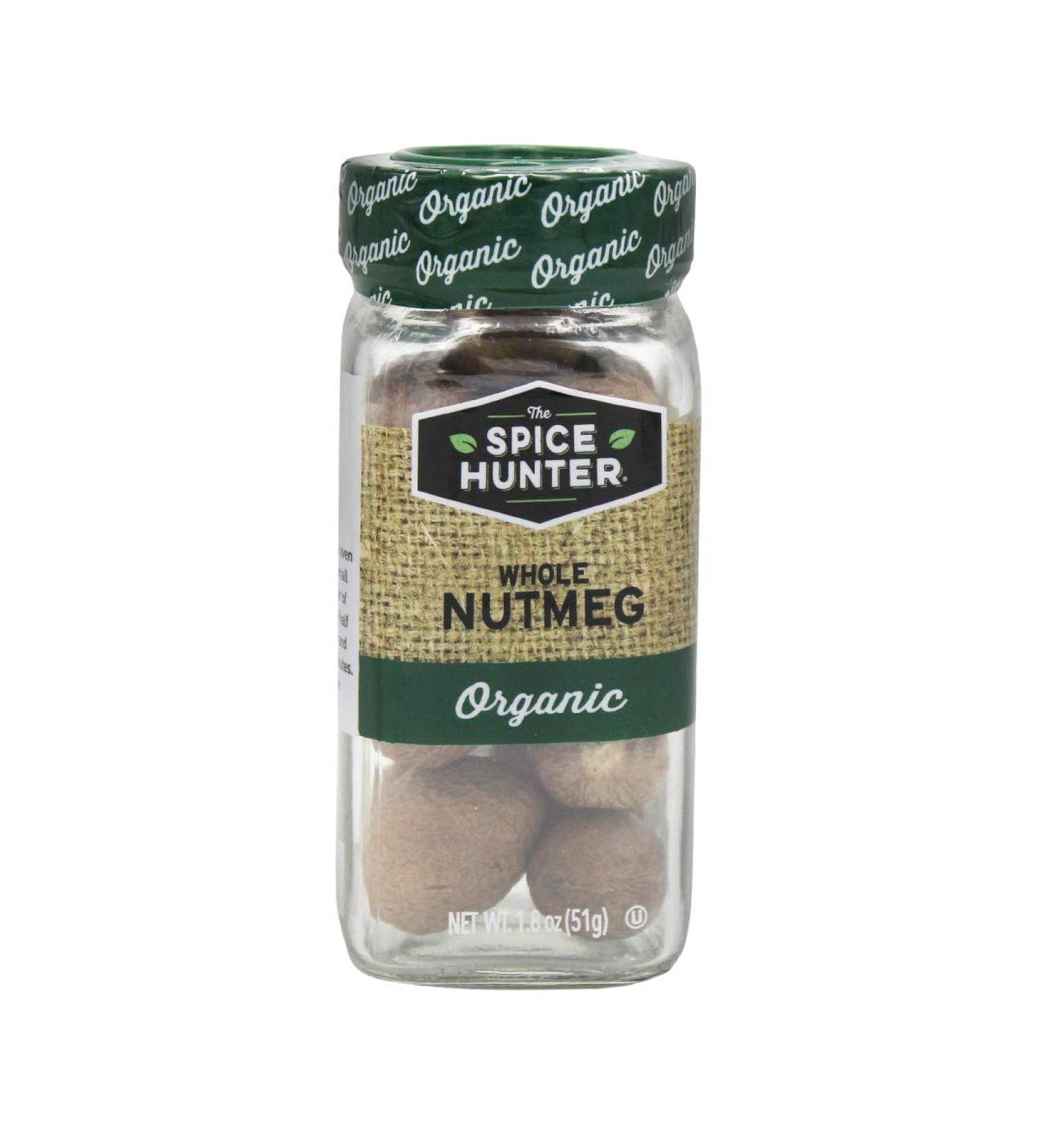 The Spice Hunter Organic Nutmeg Whole 1.8 oz. Jar - 1.8 Ounce (Pack of 1) - Buy Online on SooperMarket.com