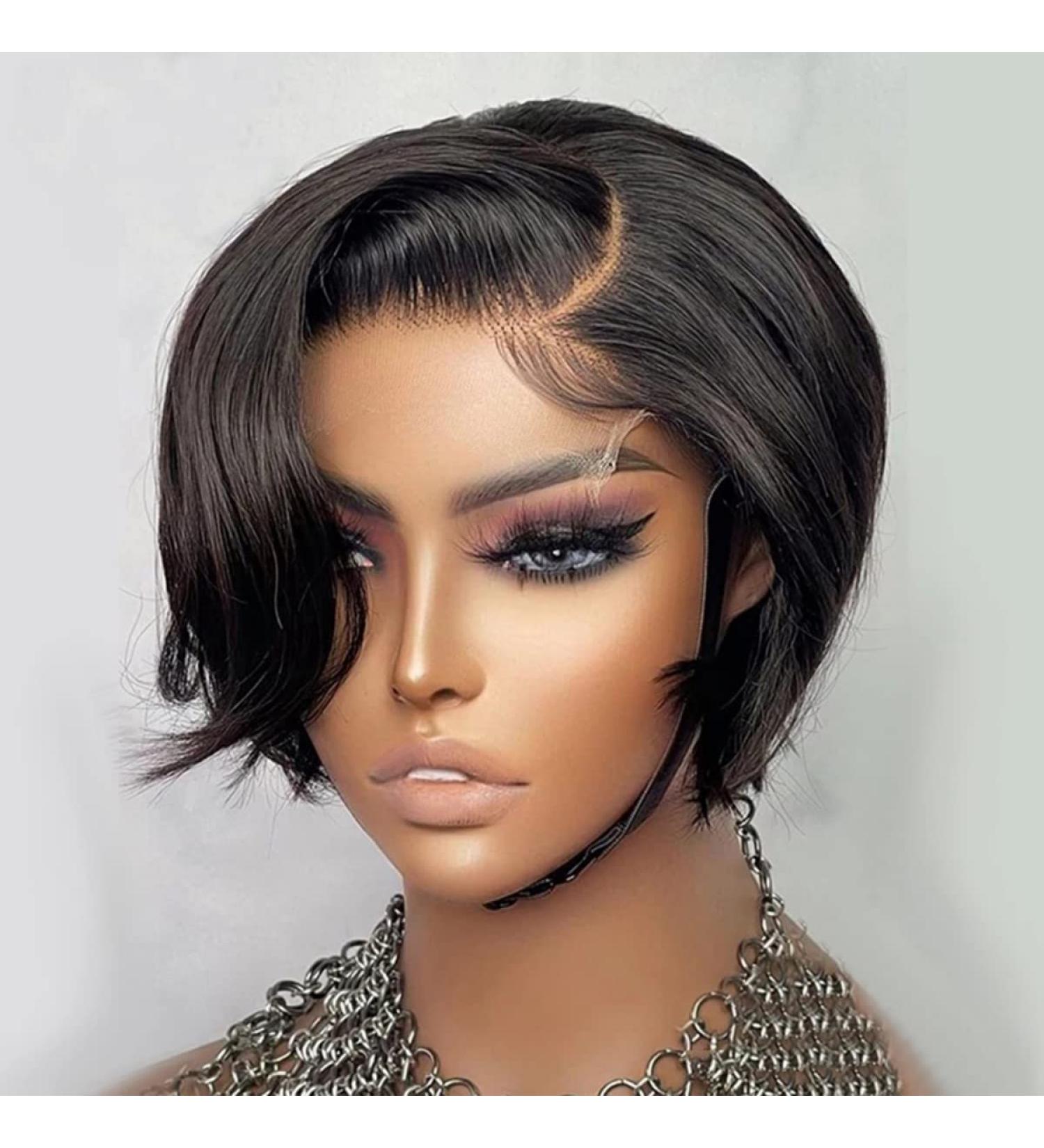 6 Inch 1B Human Hair Pixie Cut Wig for Black Women - Bilisar Short Pixie Wig - Buy Online on SooperMarket.com