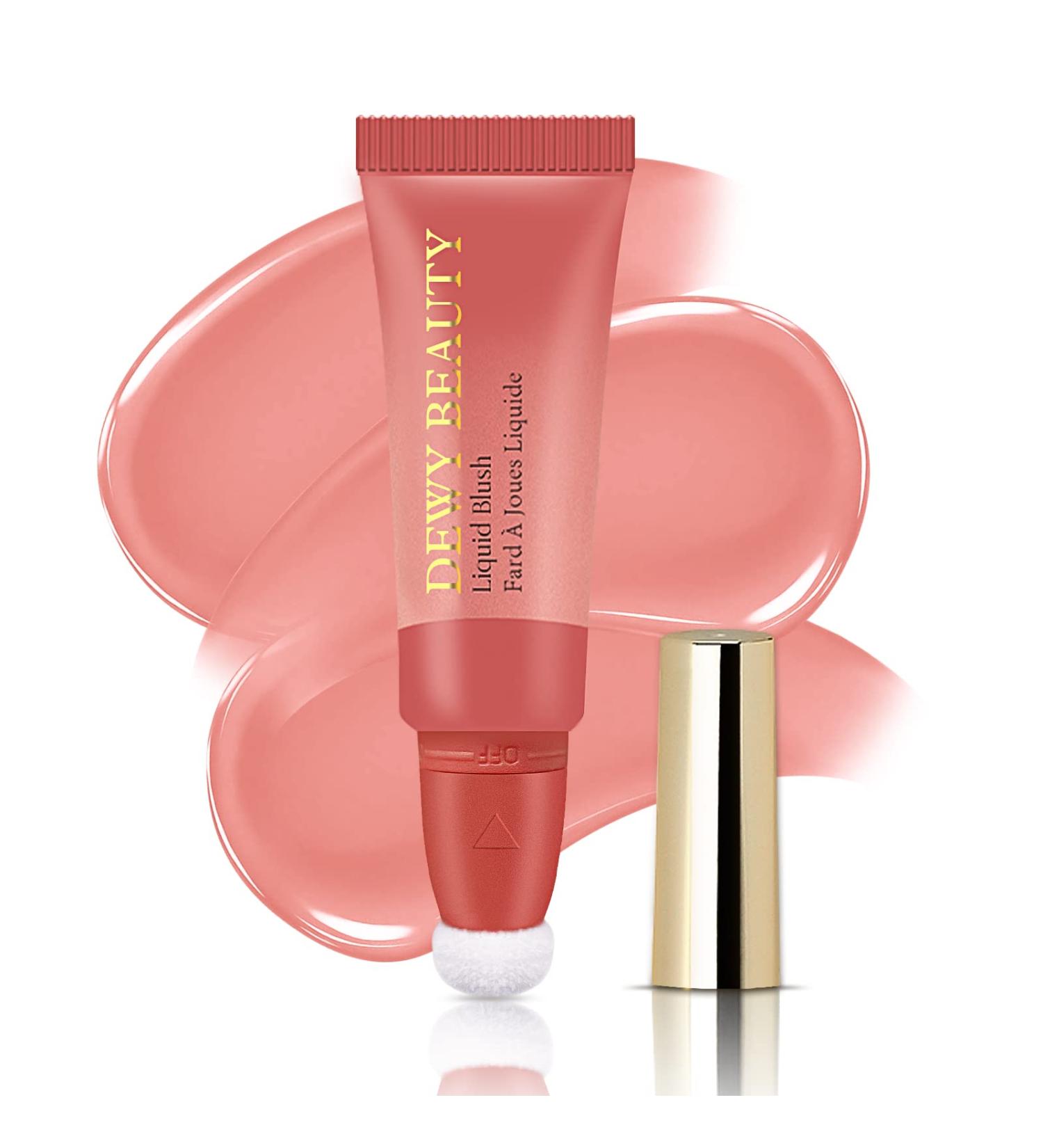 LSxia Liquid Blush Makeup Wand - Cream Blush with Cushion Applicator | Cheeks Tint for Natural Glow | Dewy Finish, Weightless & Long-wearing | #101 SEDUCTIVE-Nude Pink - Buy Online on SooperMarket.com