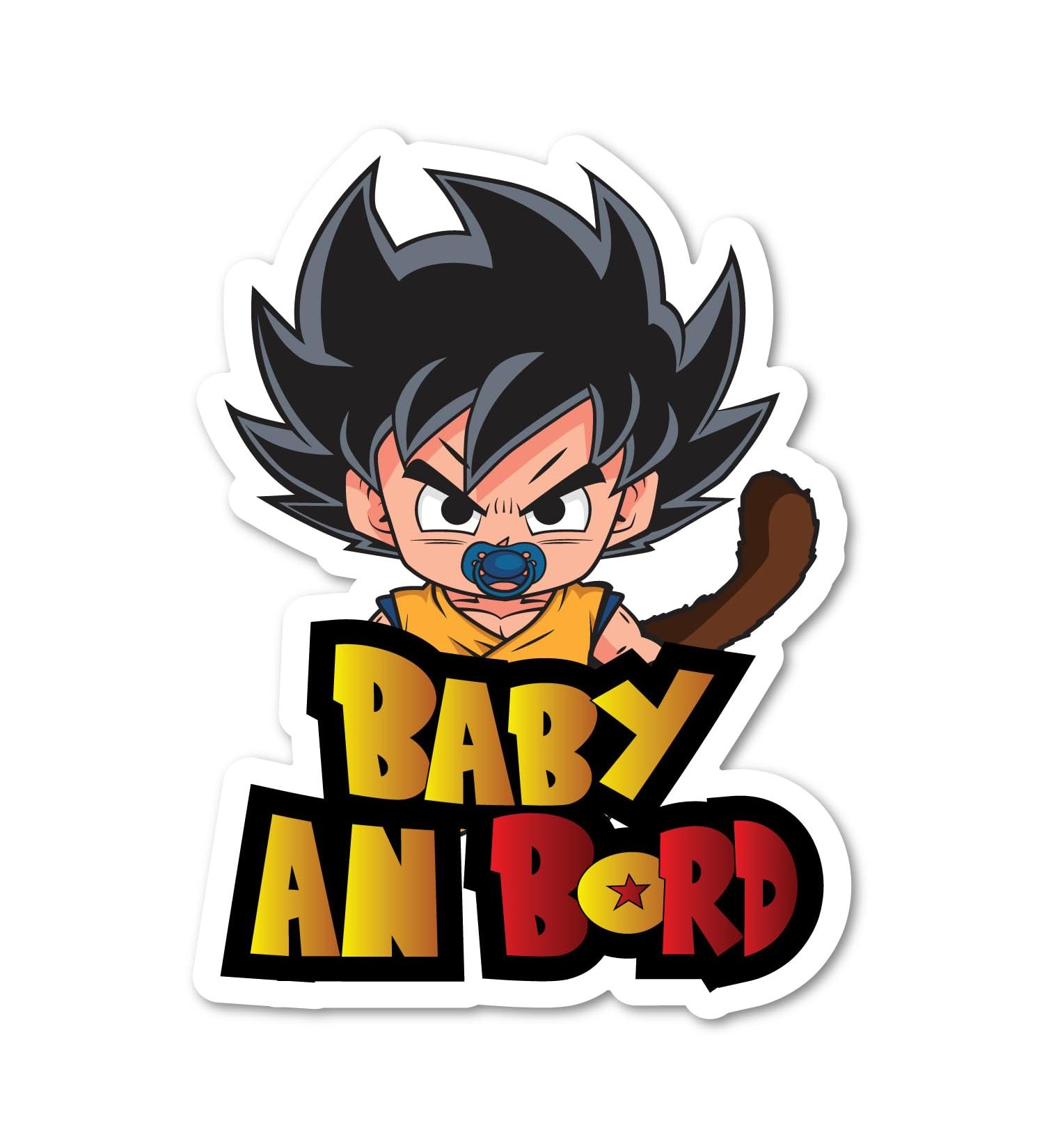 Baby on Board Sticker - Manga & Anime DBZ - 13x18cm Vinyl Car Decal - Easy to Apply - Buy Online on SooperMarket.com