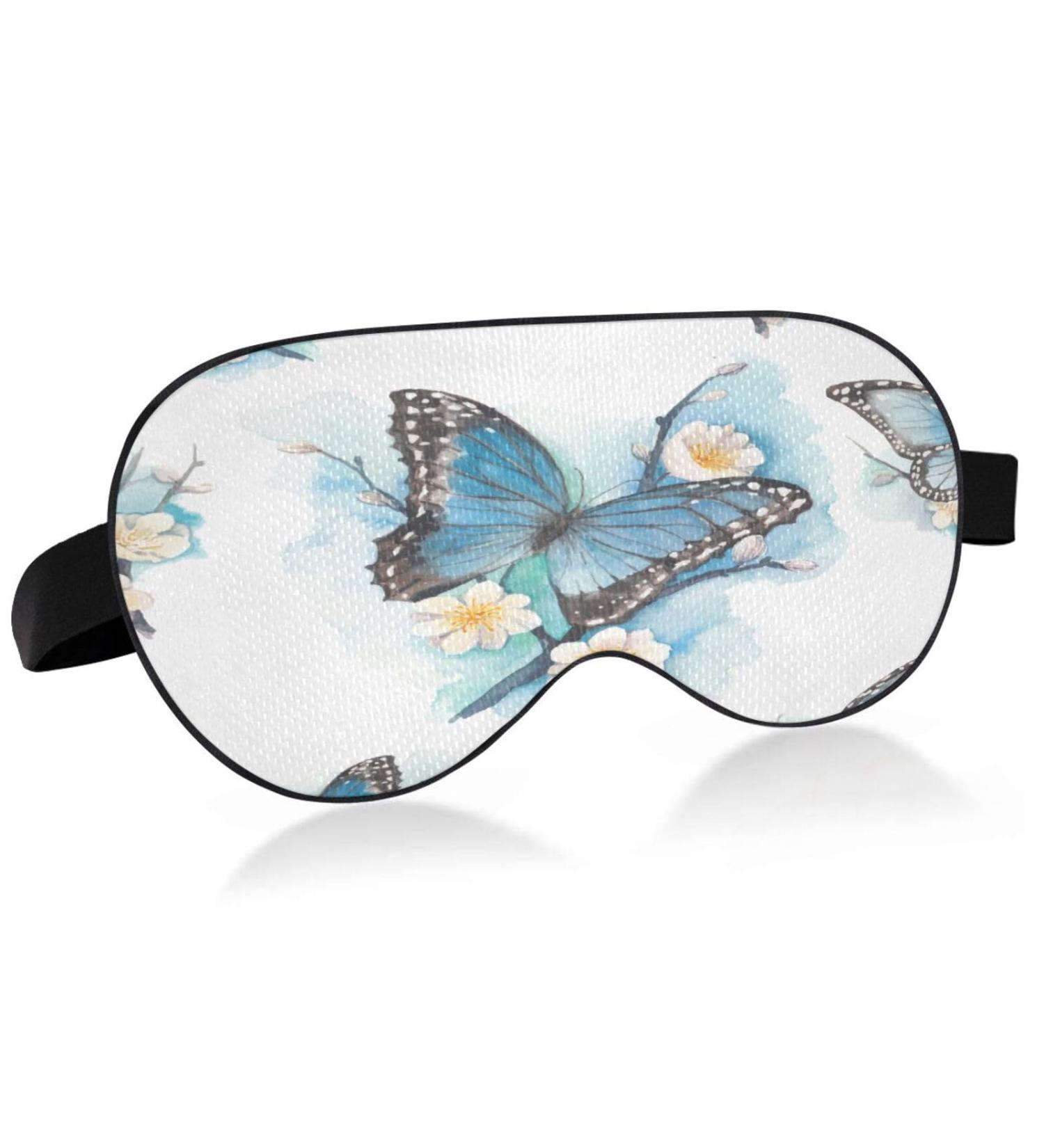WELLDAY Butterfly Floral Sleep Mask - Soft Comfort Eye Shade Cover for Men and Women - Buy Online on SooperMarket.com