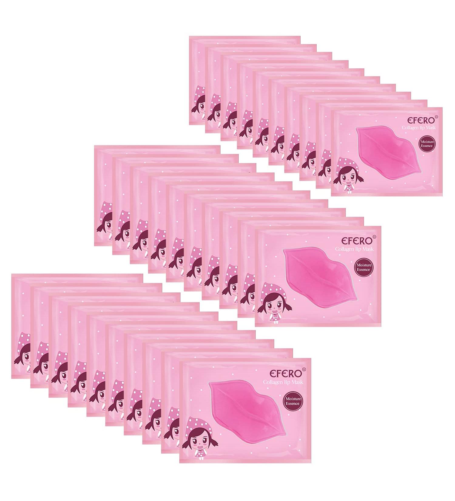 30-Piece Collagen Lip Masks for Moisture, Plumping & Anti-Aging | Lip Pads for Fine Lines, Dead Skin Removal & Pink Lips - Buy Online on SooperMarket.com