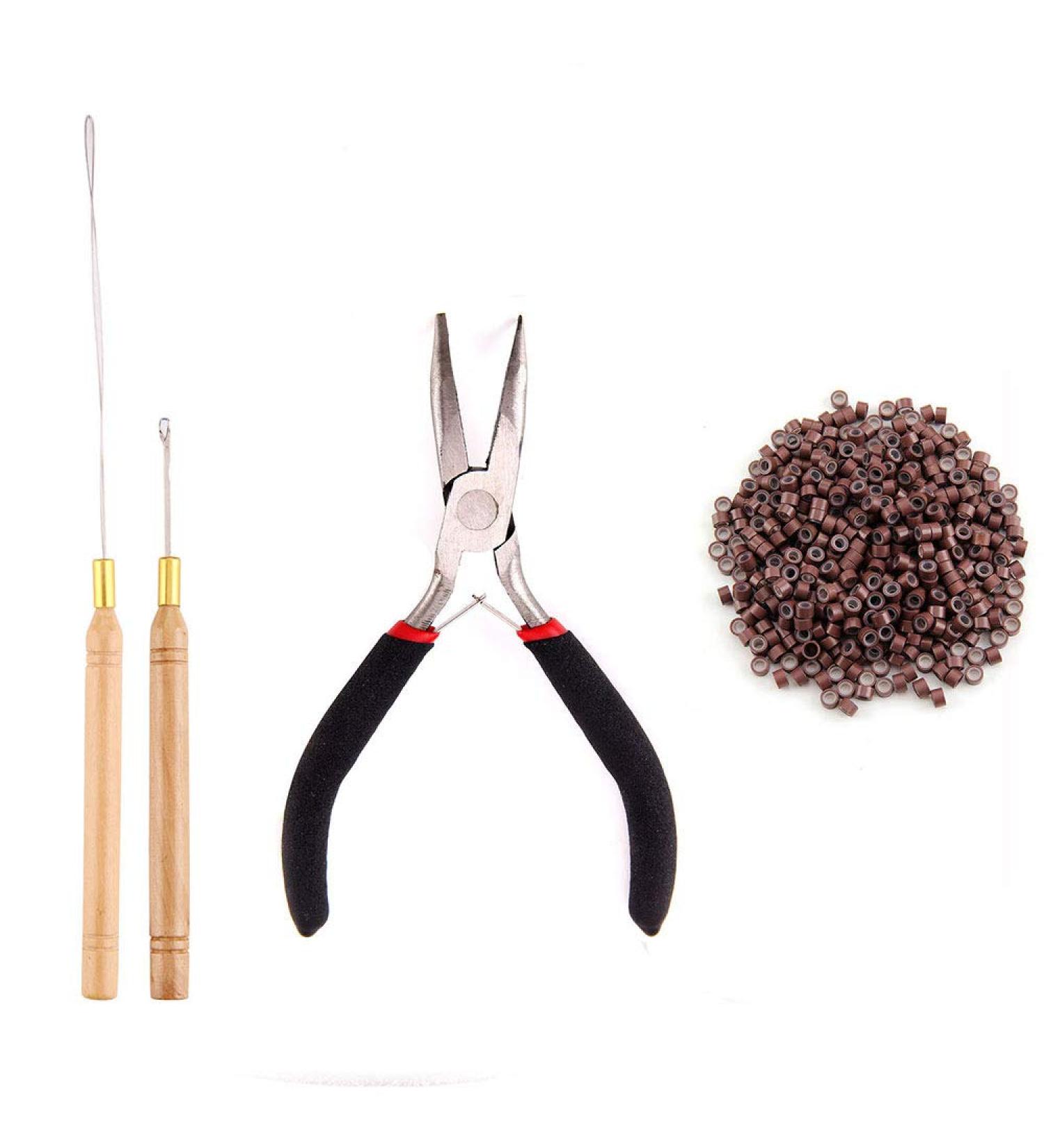 Hair Extension Kit Plier Pulling Hooks for Hair Micro Loop Hair Extension Loop Threader - Buy Online on SooperMarket.com