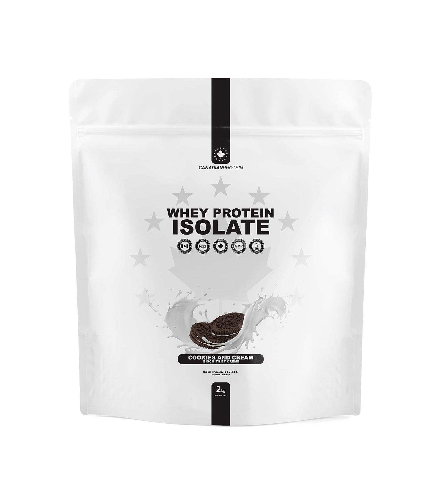 Canadian Protein 100% Whey Isolate 29g of Protein | 6 kg of Cookies and Cream Flavored Protein Powder Rich in BCAA Amino Acids - Buy Online on SooperMarket.com