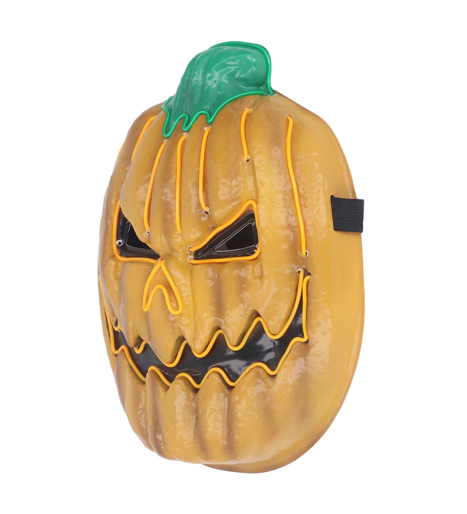 Topyond LED Pumpkin Mask Pumpkin Light Face Cover Scary Pumpkin Adjustable Glowing Facial Cover for Halloween Party Cosplay Decoration - Buy Online on SooperMarket.com
