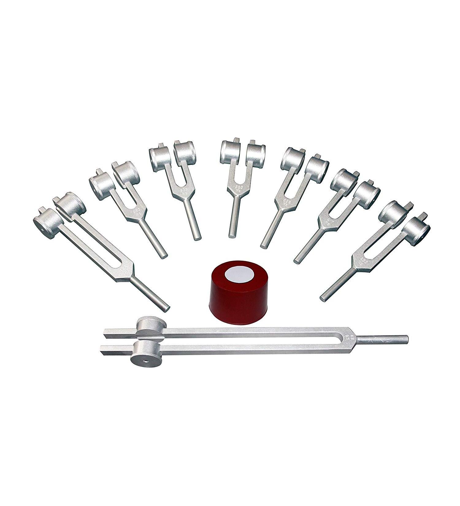 7 Chakras +1 Soul Purpose Weighted Tuning Forks with Pouch and Mallet Ships from USA