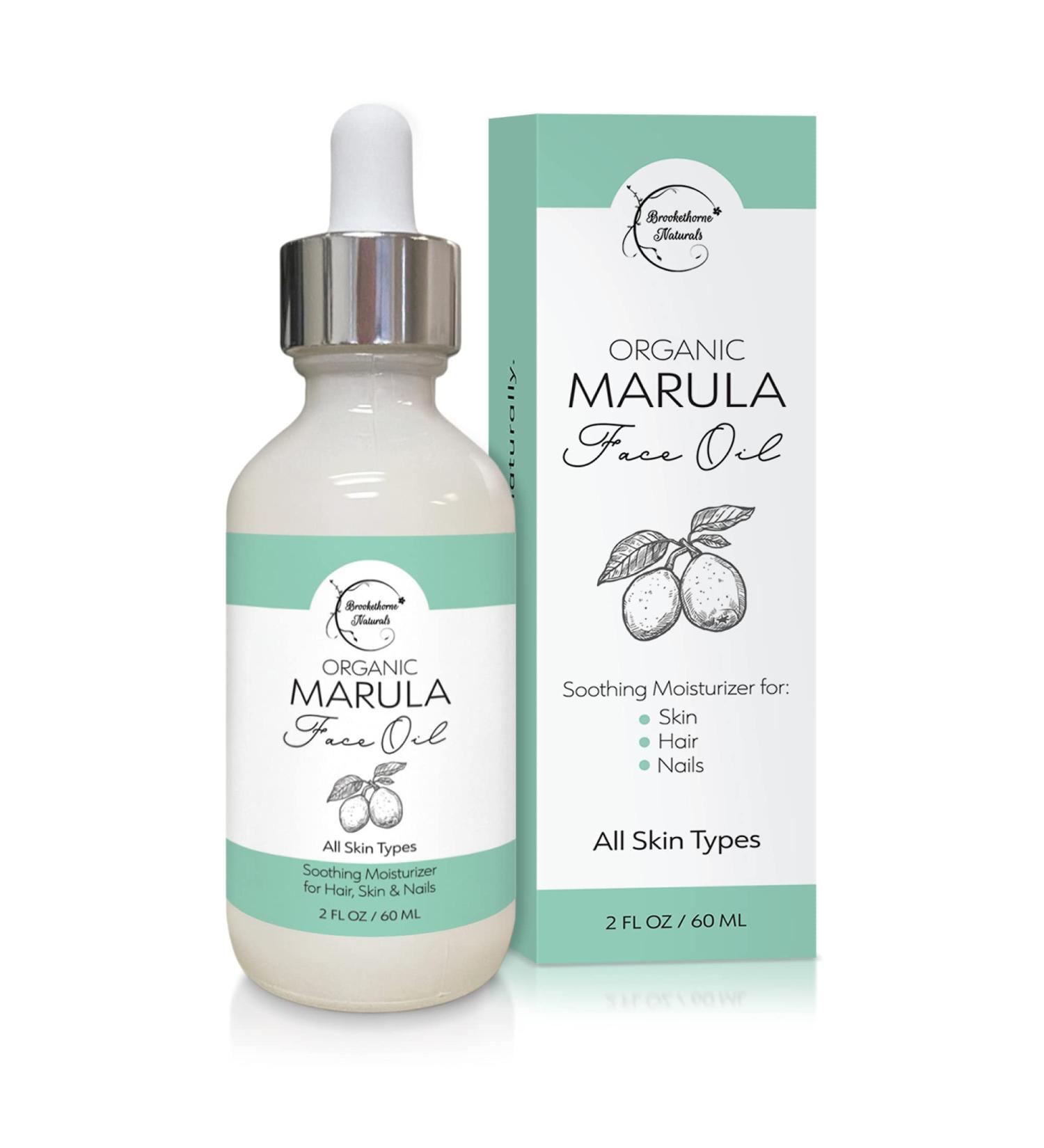 Organic Marula Oil for Face - Luxury Facial Oil for Women | Moisturizer for Skin, Hair & Nails - 2oz by Brookethorne Naturals - Buy Online on SooperMarket.com