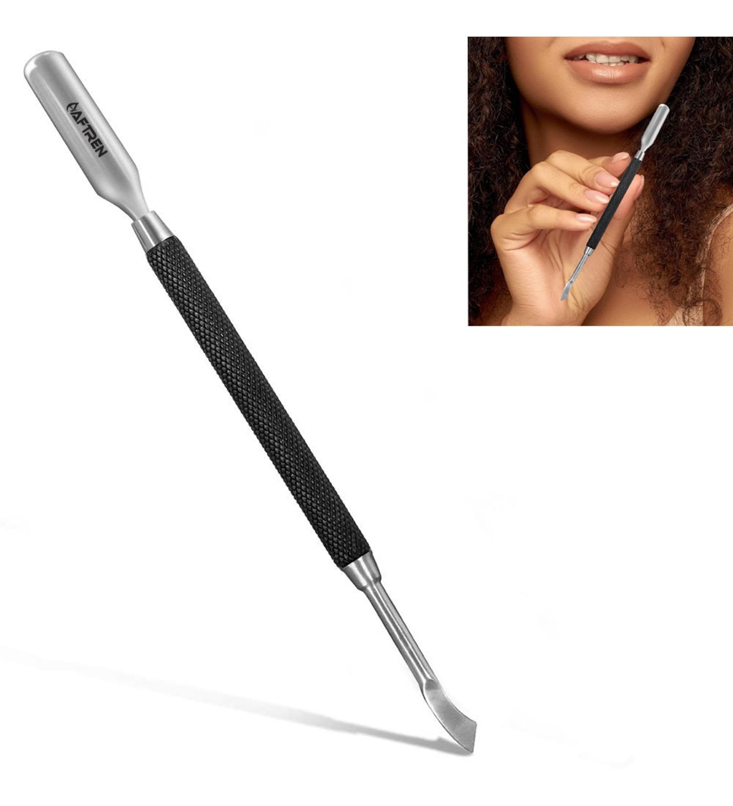 AFTREN Professional Stainless Steel Cuticle Pusher Dual Tool UV Gel Polish Soak Off Remover Double Ended Nail Cleaner Scraper (Black) - Buy Online on SooperMarket.com