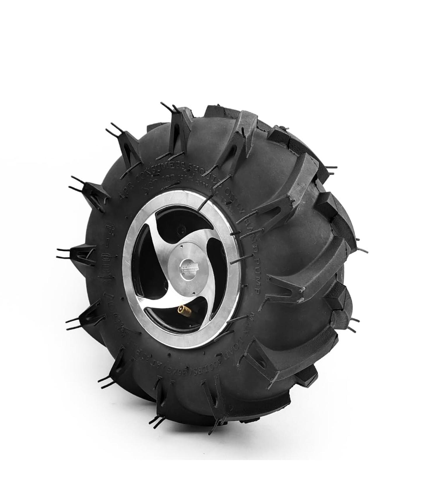 L-Faster 3.50-4 Agricultural Tire | 10 Inch Off-Road Wheel Axle 17mm for Electric Lawn Mower & Trolley - International Shipping Available - Buy Online on SooperMarket.com
