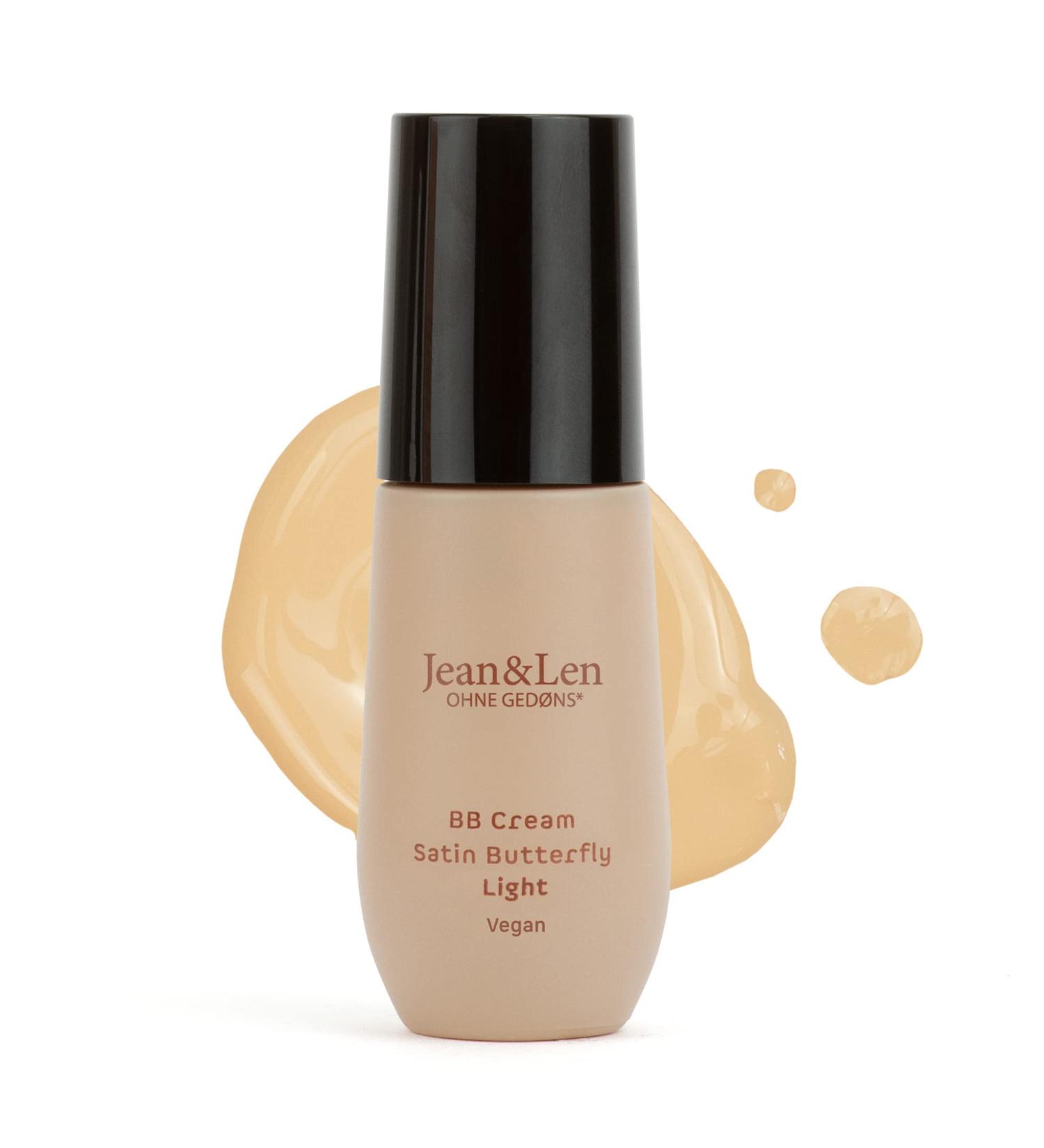 Jean & Len BB Cream Satin Butterfly Light - Vegan Blemish Balm for Redness & Imperfections Non-Comedogenic Paraben & Silicone Free 30ml - Buy Online on SooperMarket.com