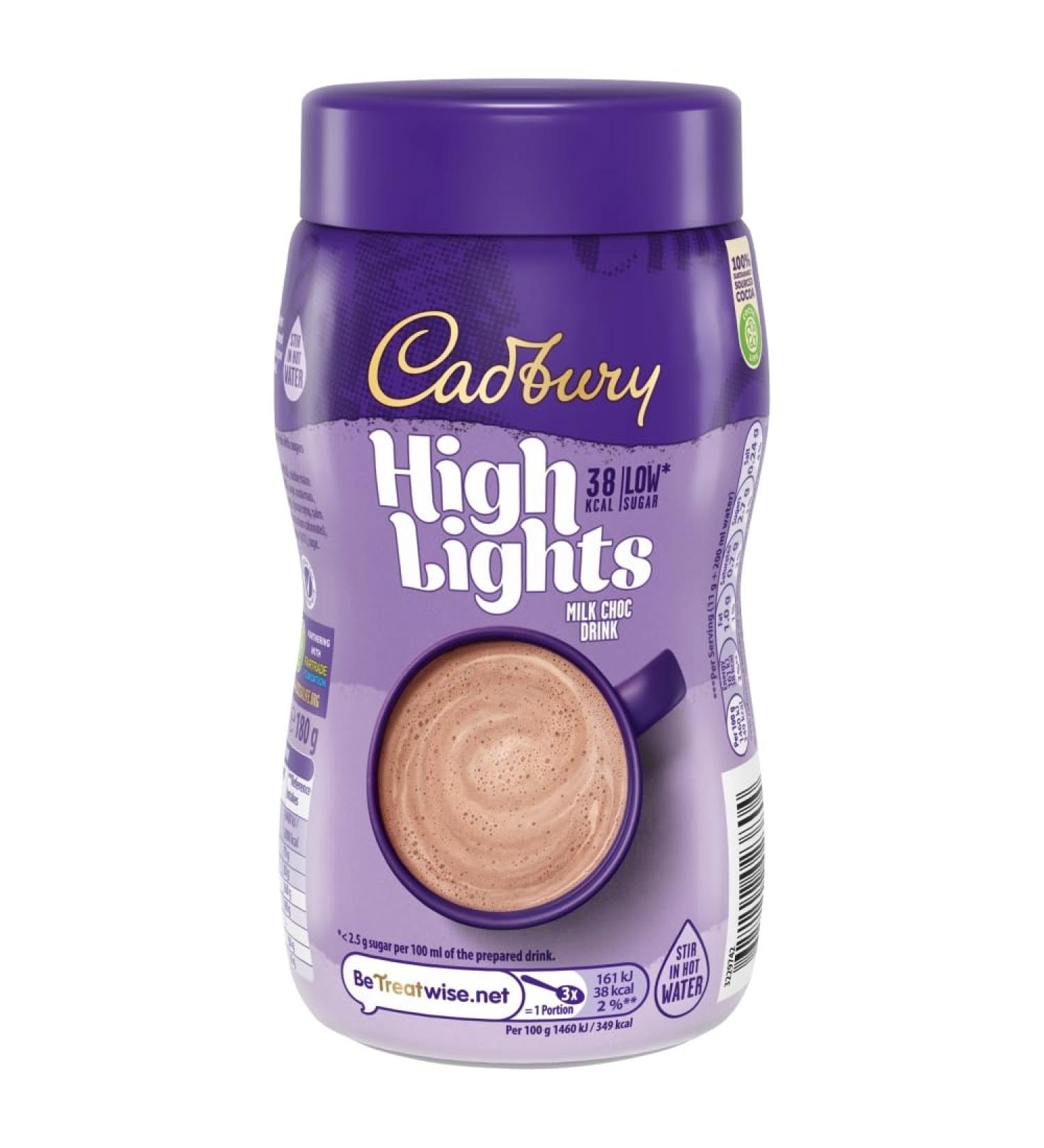 Cadbury Highlights Milk Chocolate Drink 180g