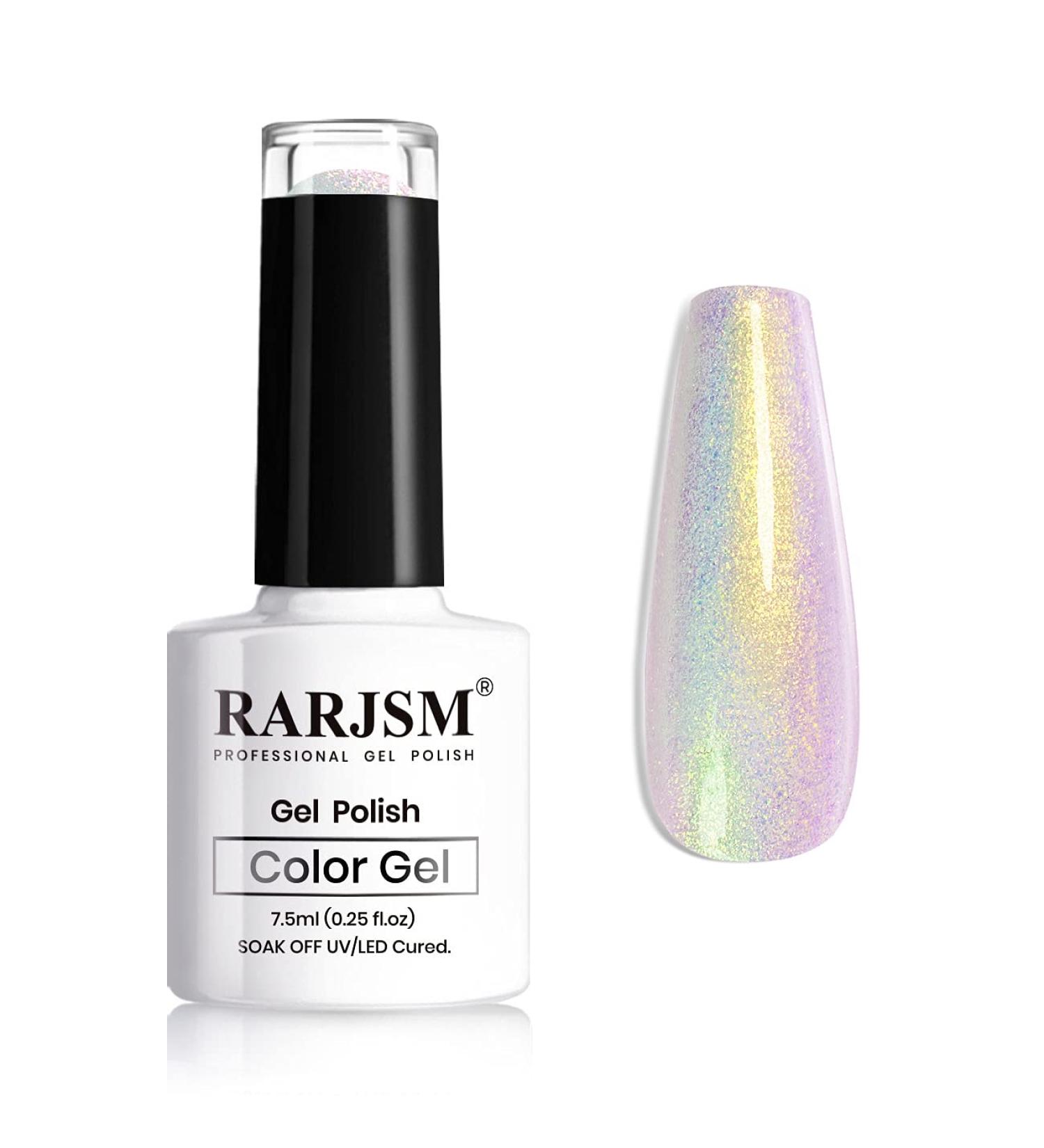 Shell Glitter Metallic Green Pearl Gel Nail Polish | Ocean Mermaid Effect | UV/LED Cured Clear Pastel Nail Gel 7.5ml - DZ09 - Buy Online on SooperMarket.com