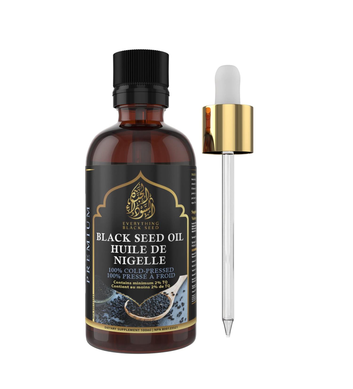 Turkish Black Seed Oil (Nigella Sativa Black Cumin) 100% Organic Cold Pressed 3X Thymoquinone- Glass Bottle (100ml) - Buy Online on SooperMarket.com