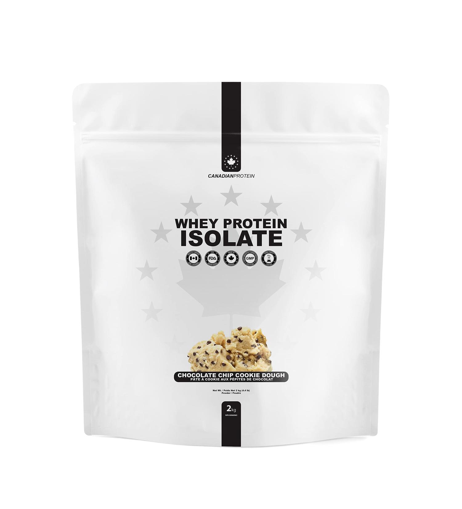Canadian Protein 100% Whey Isolate 27g of Protein | 6 kg of Chocolate Chip Cookie Dough Flavoured Low Carb Keto Friendly Workout Recovery Drink | Protein Powder Rich in BCAA Amino Acids - Buy Online on SooperMarket.com