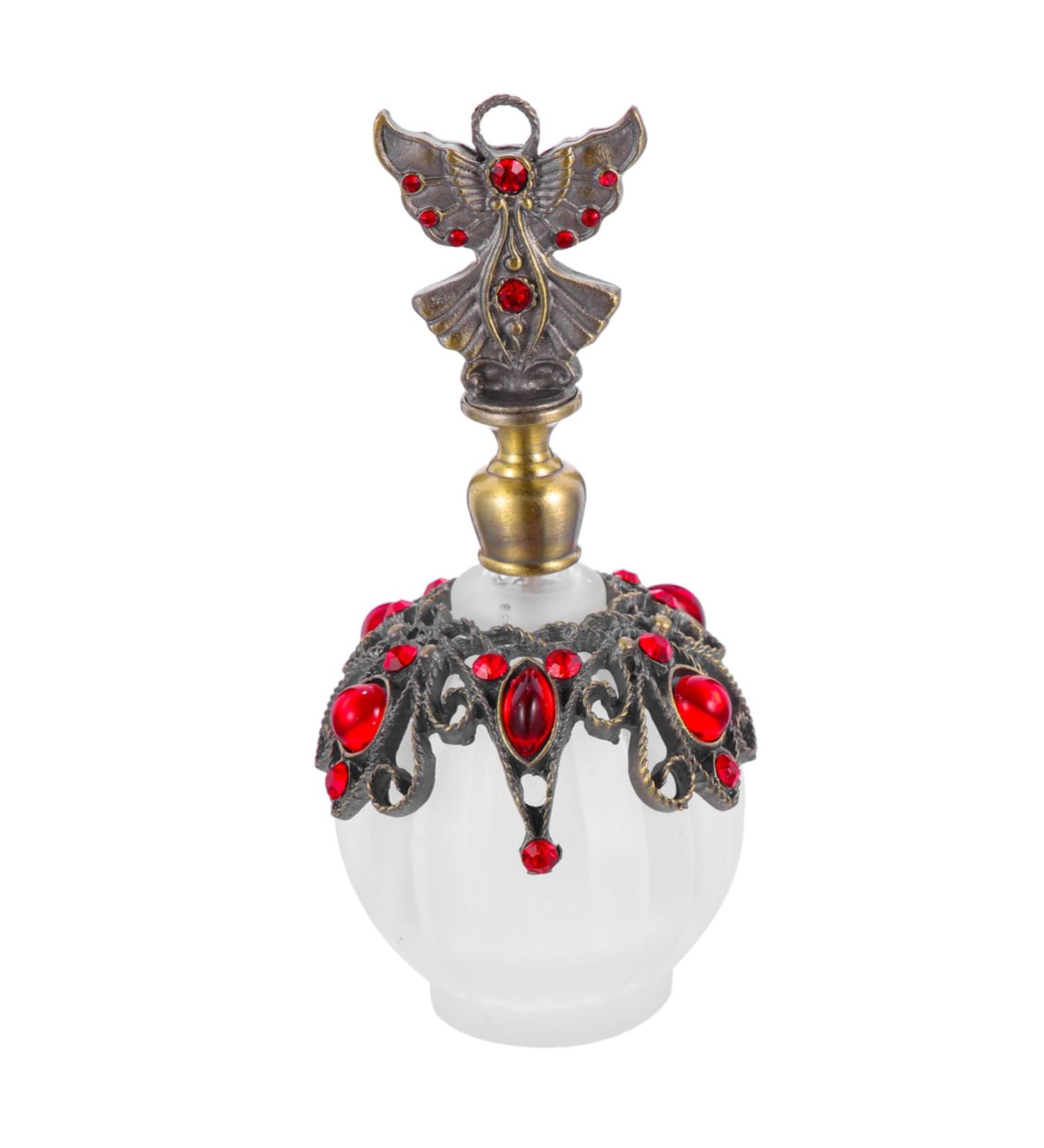 Angoily Perfume Bottle Essential Oil Bottle Glass Decorations Travel Delicate Red - Buy Online on SooperMarket.com