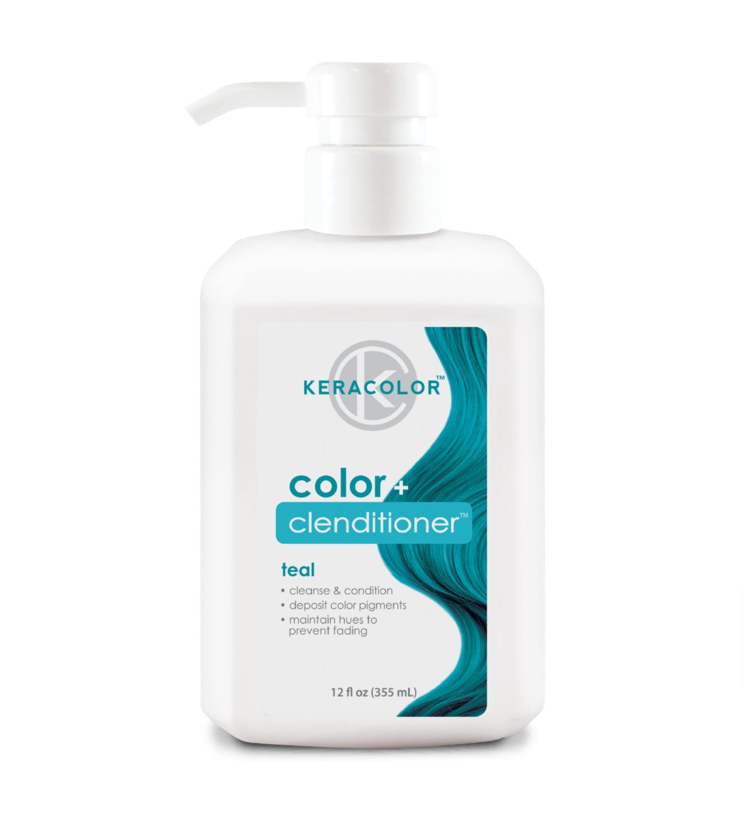 Keracolor Clenditioner Hair Dye - Teal Semi Permanent Color Depositing Conditioner (12 Fl Oz) - Buy Online on SooperMarket.com