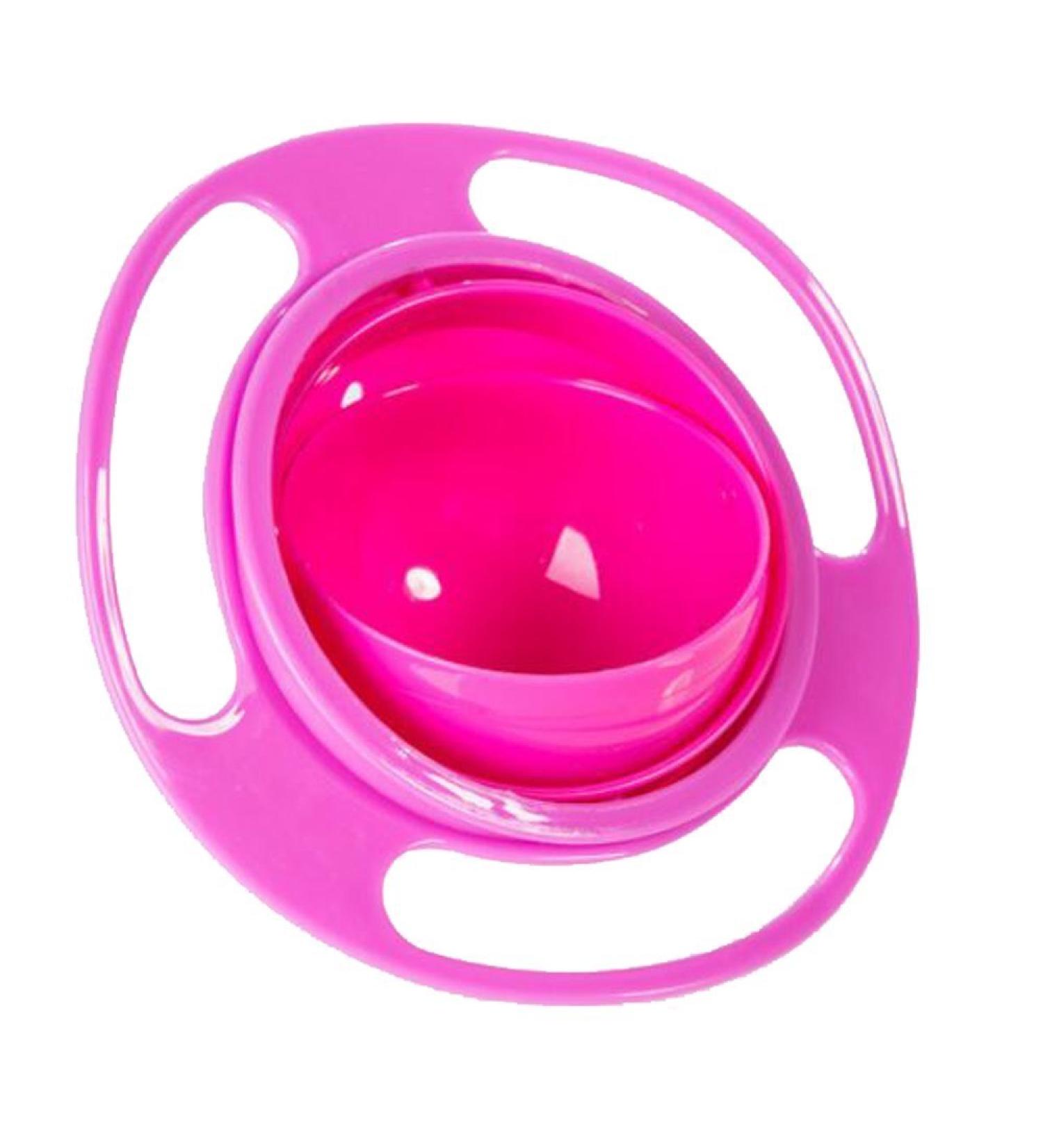 FORUMALL Non Spill Toddler Gyro Bowl - 360 Rotating Kids Feeding Bowl (Pink) - Buy Online on SooperMarket.com