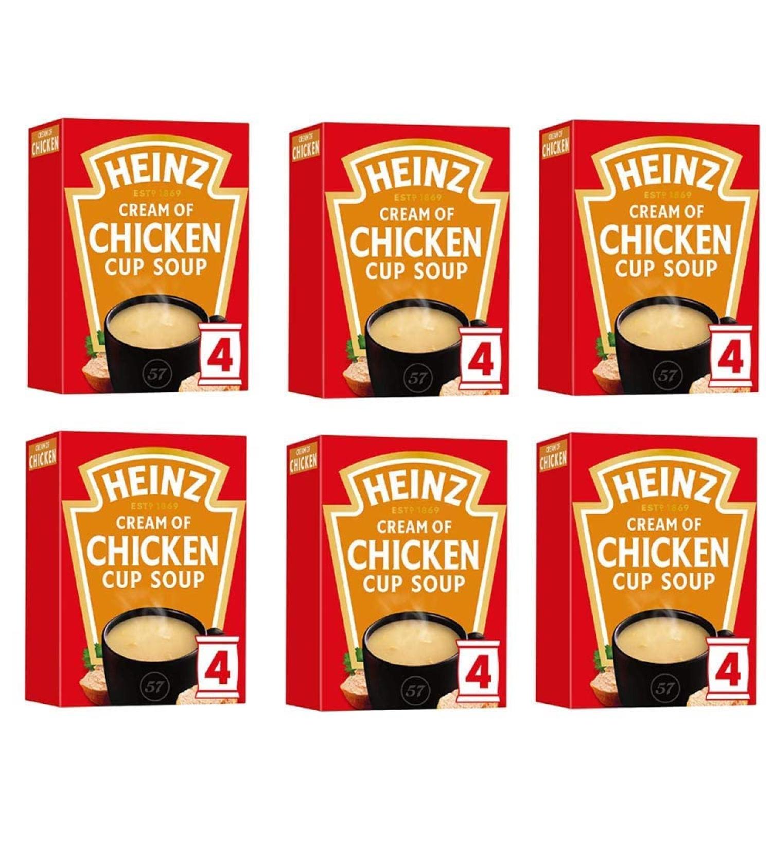 Heinz Cream of Chicken Cup Soup 6 x 68g - 24 Sachets | Delicious Instant Soup Mix - Buy Online on SooperMarket.com