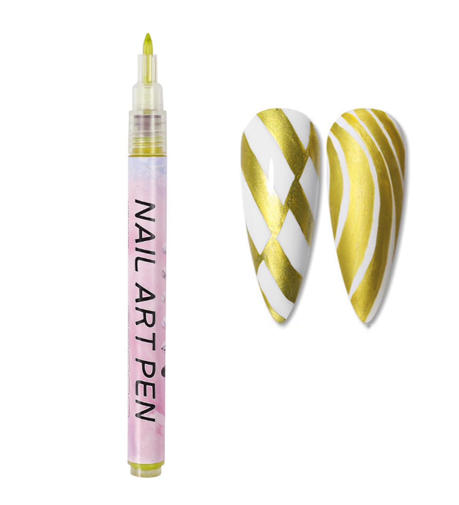 Nail Art Pens - Gold Nail Drawing Graffiti Pen Set for DIY Nail Art - Buy Online on SooperMarket.com