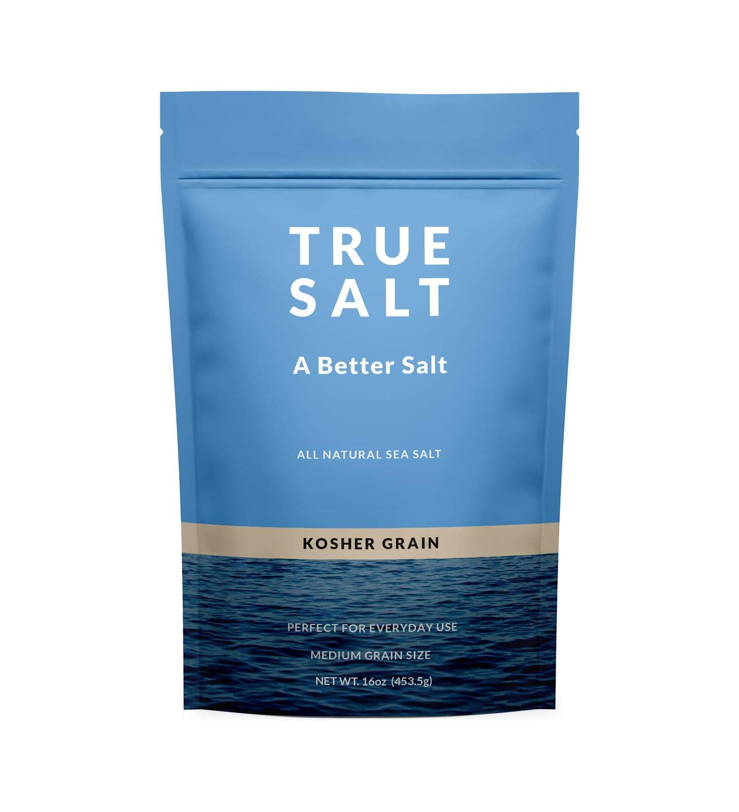 True Salt Kosher Grain Salt - All Natural Gourmet Sea Salt for Keto BBQs, Grilling, Baking, Soups & More - 16 oz - Buy Online on SooperMarket.com