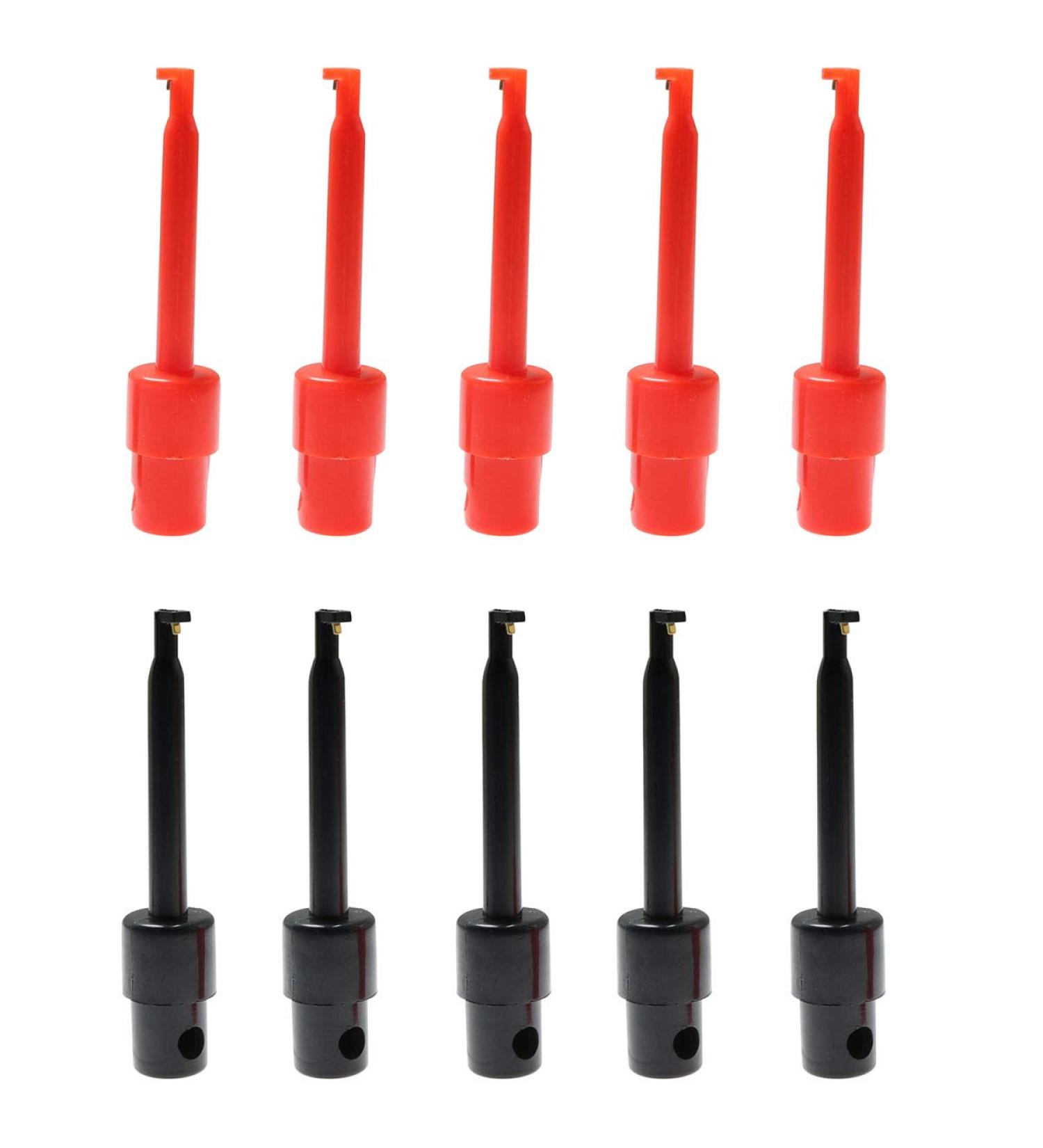 ZRM&E 10pcs Long Tip Plastic Fly Hook Hackle Pliers Set for Fly Fishing - Red and Black Feather Clips for Nymph Flies - Buy Online on SooperMarket.com