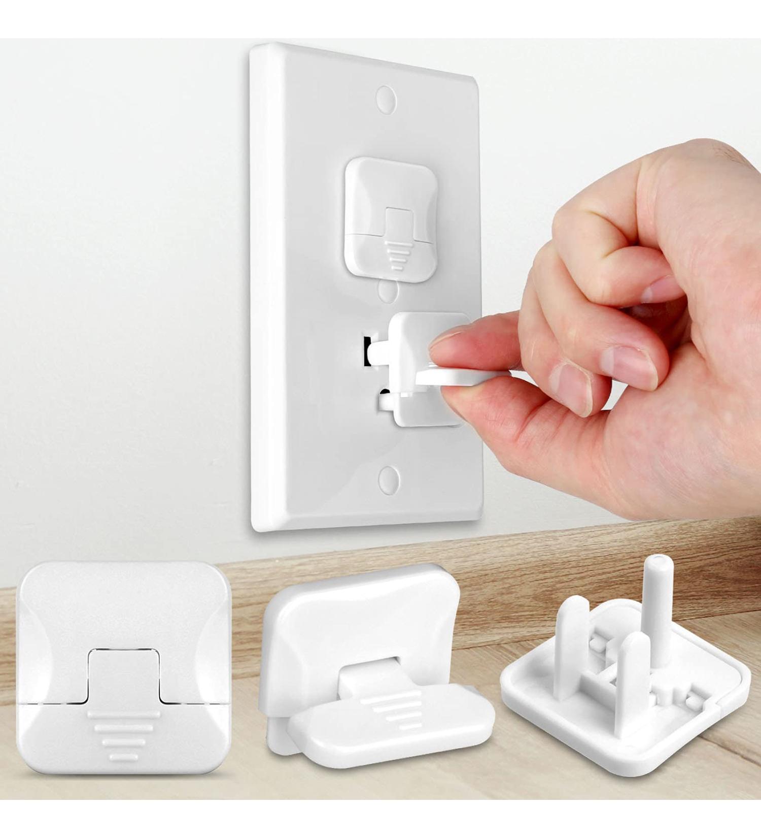 Outlet Covers (45 Pack) with Hidden Pull Handle Baby Proofing Plug Covers 3-Prong Child Safety Socket Covers Electrical Outlet Protectors Kid Proof Outlet Cap 45 Count (Pack of 1) - Buy Online on SooperMarket.com