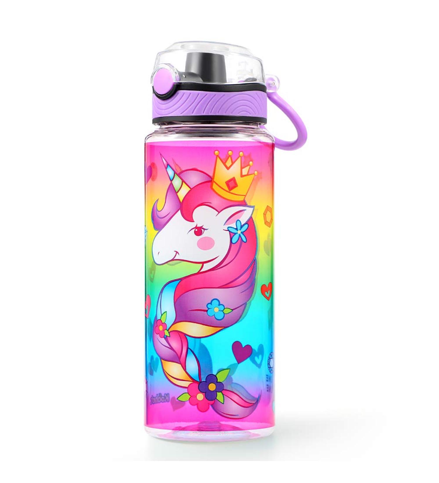 Cute Unicorn Water Bottle for School Kids Girls - BPA Free, Leak Proof, Easy to Clean - 23oz - Buy Online on SooperMarket.com