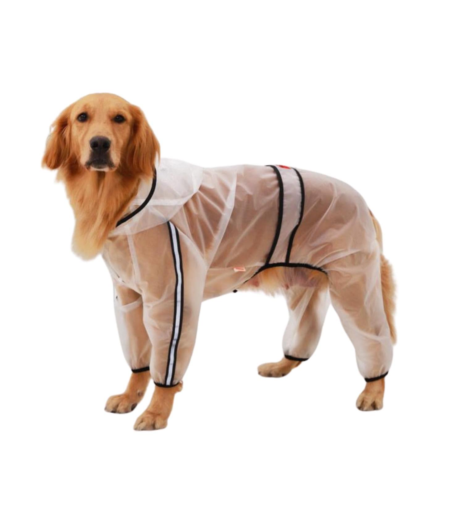 BT Bear Dog Raincoat with Legs Transparent Four-legs Large Dog Raincoats Waterproof with Reflective Strips & Hood Jumpsuit for Medium Dogs Large Dogs (7XL) - Buy Online on SooperMarket.com