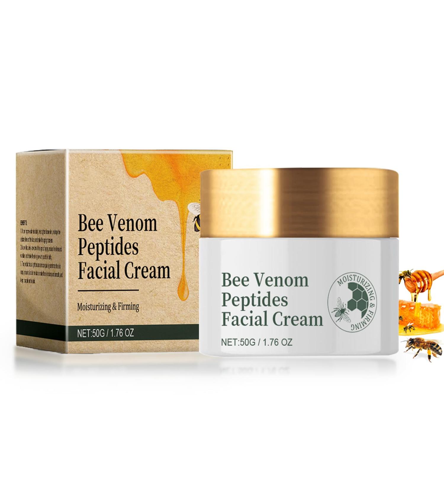 Shop Bee Venom Cream - New Zealand Moisturizer with Peptides & Coffea Arabica - Anti-Aging Hydrating Firming Collagen Booster - Buy Online on SooperMarket.com