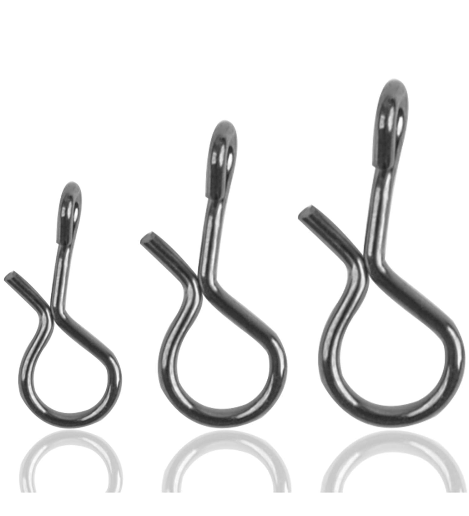 Fly Fishing Snaps - Quick Change Stainless Steel No-Knot Connectors | 150 Pieces Assorted Sizes for Hooks & Jigs - Buy Online on SooperMarket.com