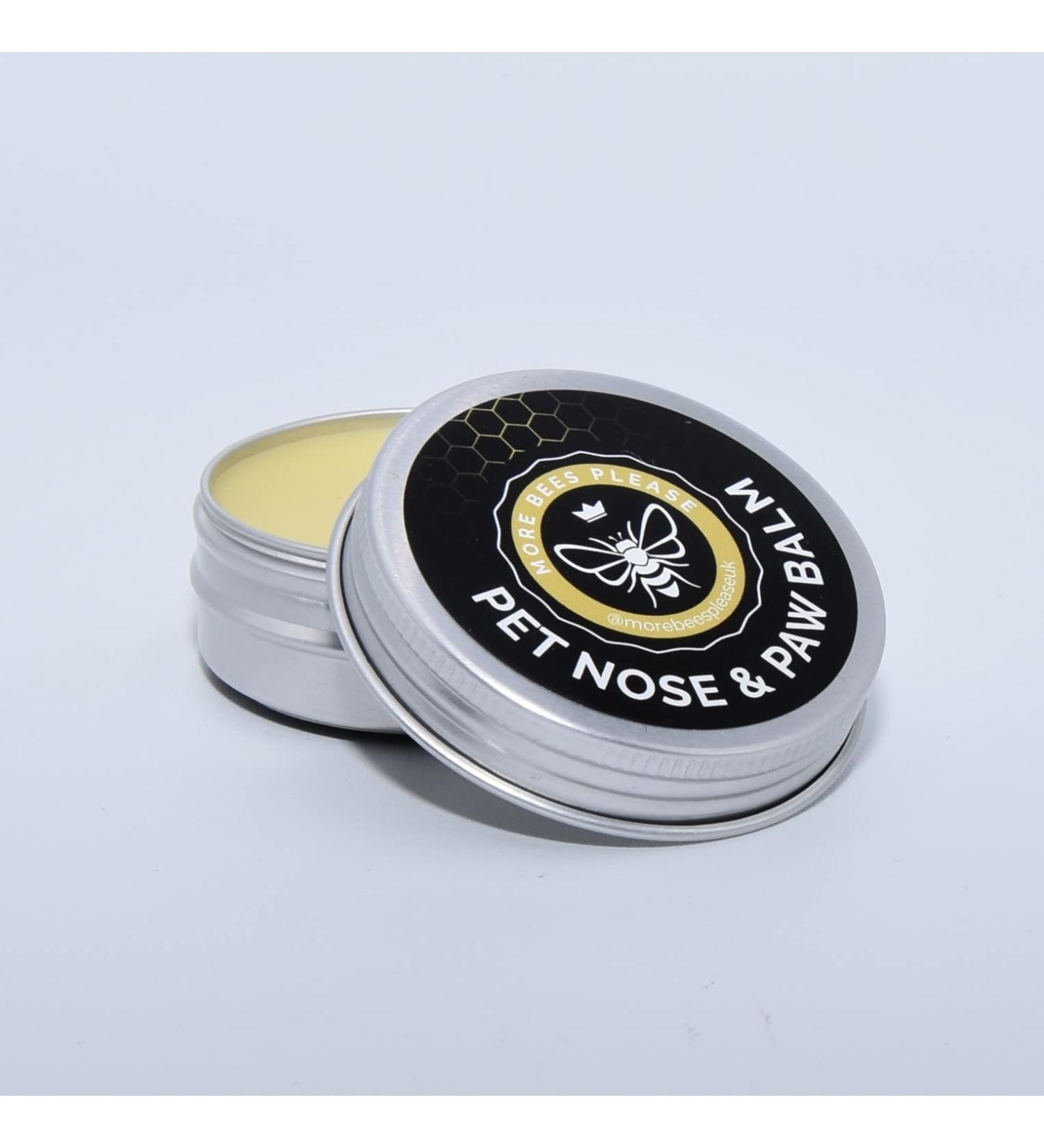 More Bees Please - Pet Nose & Paw Balm (30g) All-Natural Pure Beeswax Nourish & Sooth Hydrate & Protect Your Pets With This Anti-Inflammatory Balm for Cracks Dryness & Irritation