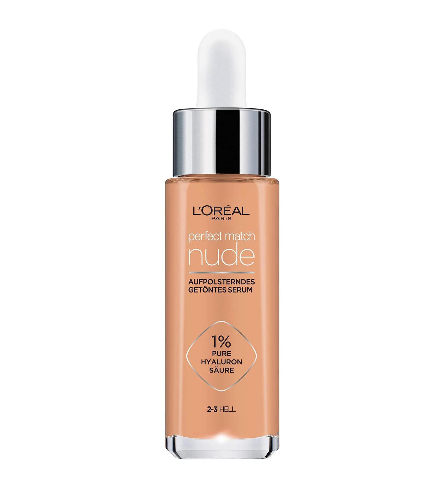 L'Or al Paris Tinted Serum Nourishing Liquid Foundation with Hyaluronic Acid | Perfect Match No. 2-3 Hell | 30 ml (1 Pack) - Buy Online on SooperMarket.com
