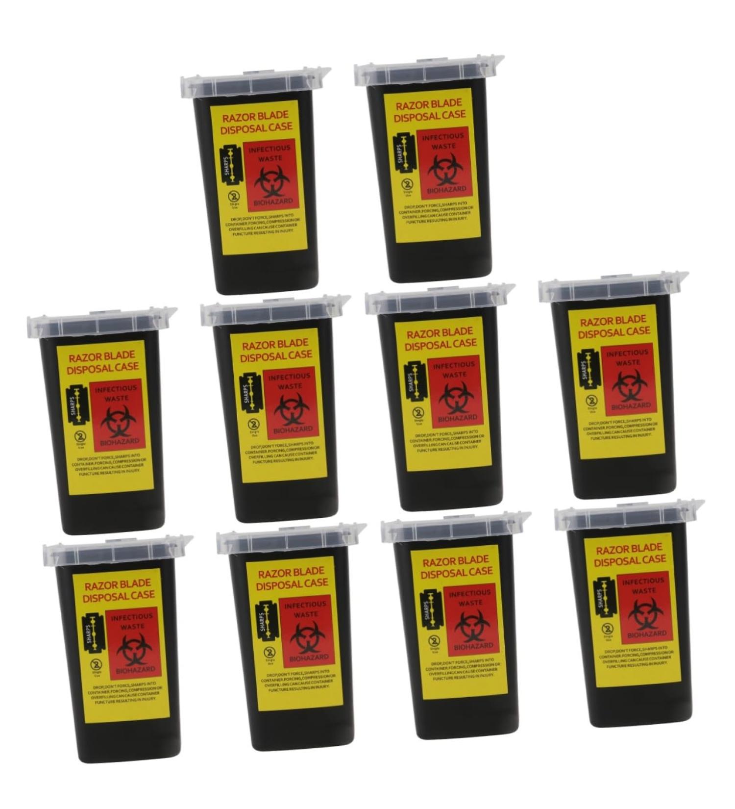 Beavorty 10 STK Klinge Storage Box | Disposable Container for Used Razor Blades & Broken Blades | Safe Plastic Lip & Mussel Shell Design - Buy Online on SooperMarket.com