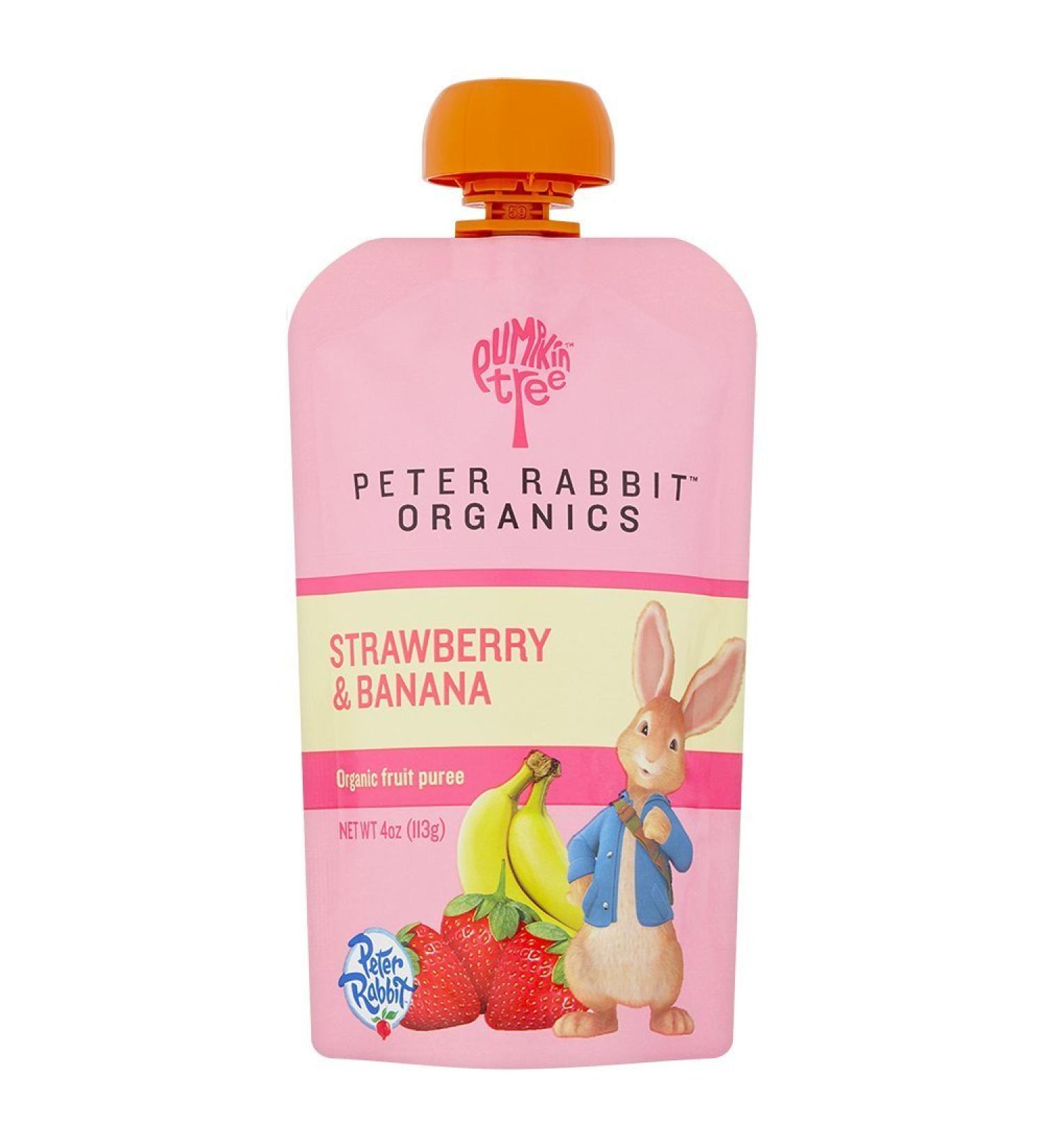 Peter Rabbit Organics Strawberry Banana Pure Fruit Snack 4oz (Pack of 10) - Delicious & Nutritious Snack for Kids - Buy Online on SooperMarket.com