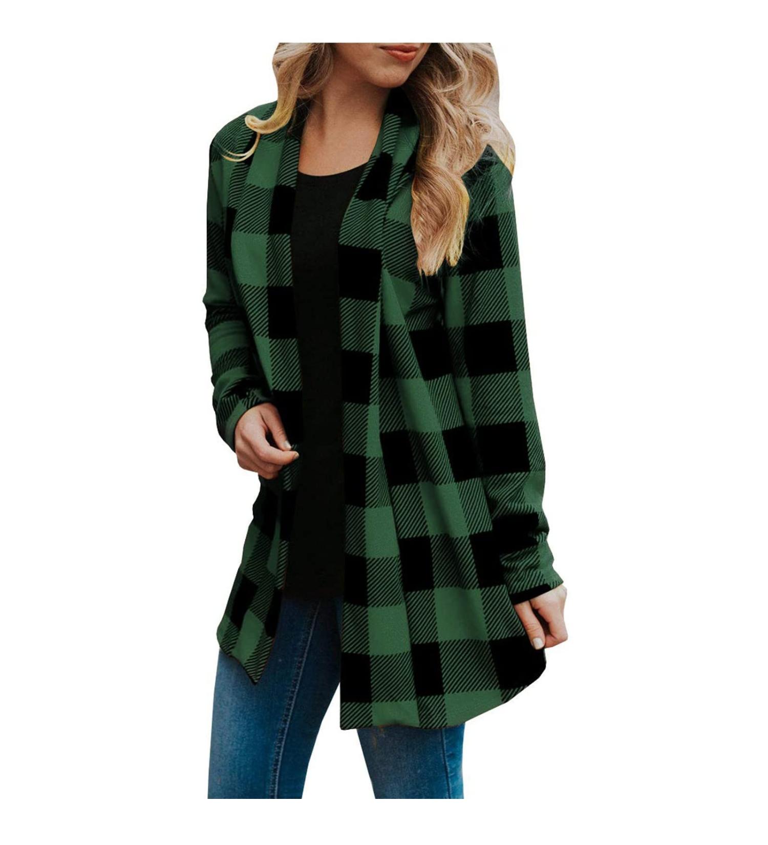 Long Shirt Outerwear Top Thin Warm Knitted Coat Women's Blouse V-Neck Shirt Tunic Long Women's Tunic Women's Shirt Casual Checked Shirt Women's Winter Chunky Knit Jacket C-ag 4XL - Buy Online on SooperMarket.com