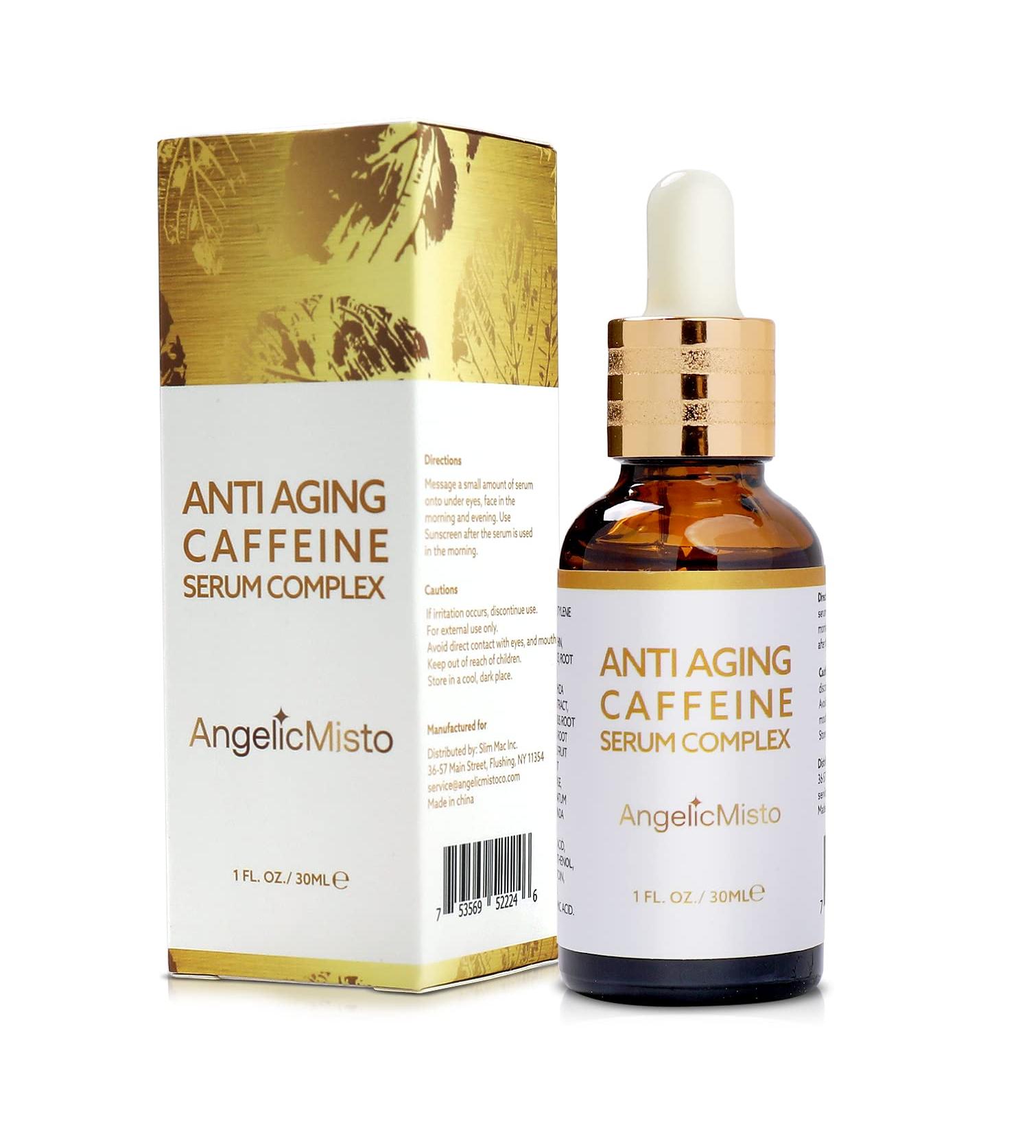 AngelicMisto Caffeine Eye Serum 1oz - Dark Circles, Puffiness, Wrinkles & Bags Remover - Buy Online on SooperMarket.com