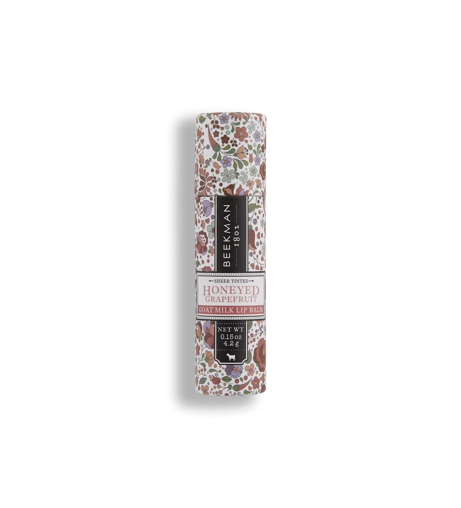 Beekman 1802 Tinted Lip Balm Honeyed Grapefruit 0.15 oz - Goat Milk & Vitamin E Hydrating Lip Care - Cruelty-Free Formula for Sensitive Skin - Buy Online on SooperMarket.com