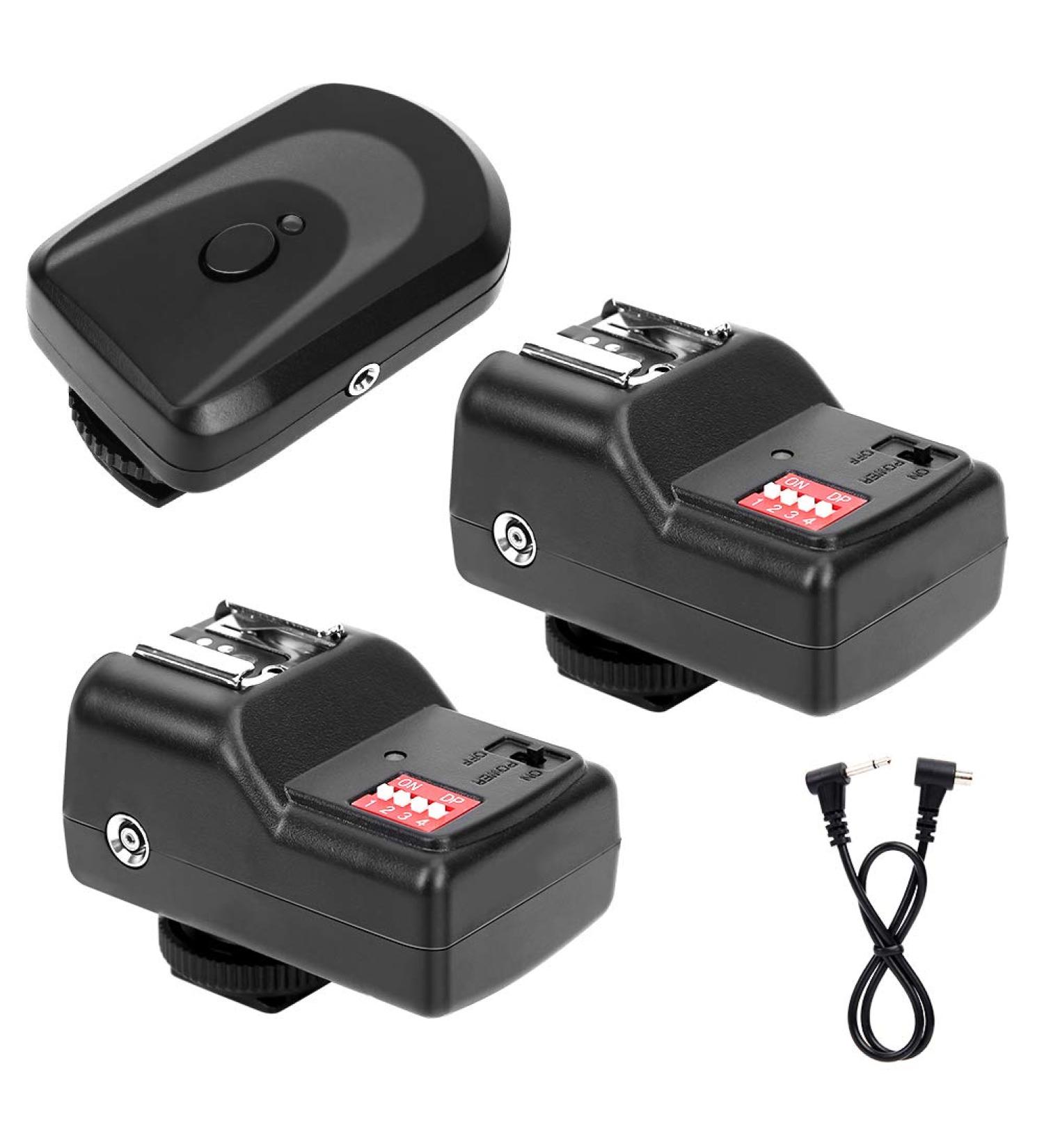 16 Channel Wireless Flash Trigger Set 433MHZ Shutter Release Kit for Canon/Nikon/Olympus/Pentax - Black - Buy Online on SooperMarket.com