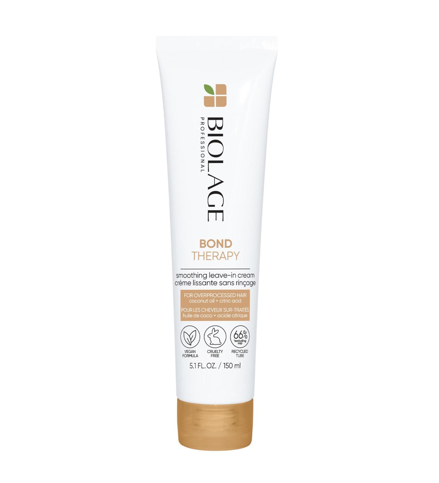 Biolage Bond Therapy Smoothing Leave-In Cream | Vegan Paraben & Sulfate-Free | Deep Conditioning Salon Treatment - Buy Online on SooperMarket.com
