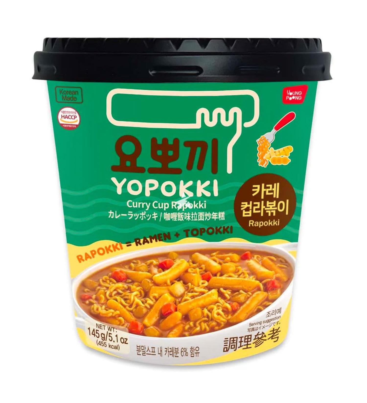 Young Poong Yopokki Curry Cup Rapokki 145g