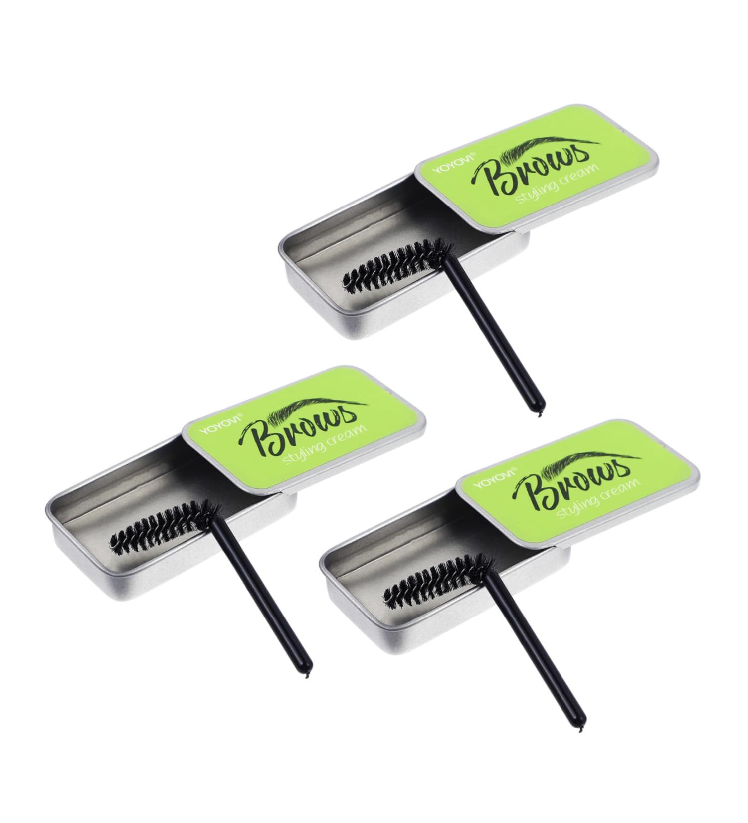 CANIGHT 3 Sets Natural Mascara Brow Shaping Soap Makeup Accessory Eyebrow Styling Soap Gel Texture - Buy Online on SooperMarket.com